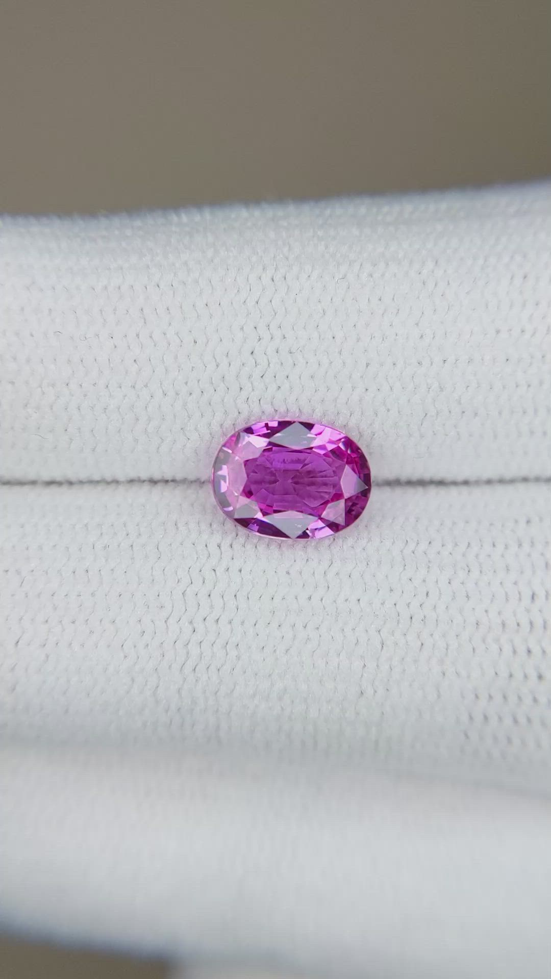 1.55 Ct. Pink Sapphire from Ceylon (Sri Lanka) Size Video