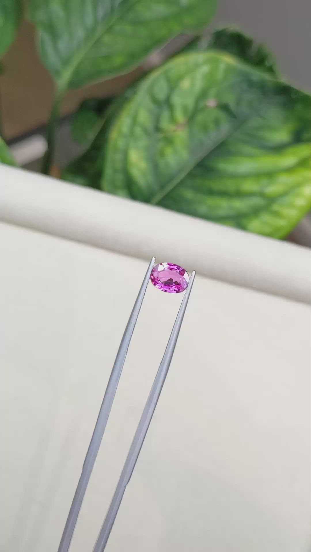 1.55 Ct. Pink Sapphire from Ceylon (Sri Lanka) Size Video
