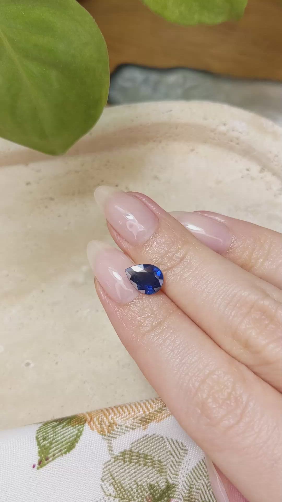 1.92 Ct. Blue Sapphire from Ceylon (Sri Lanka) Size Video