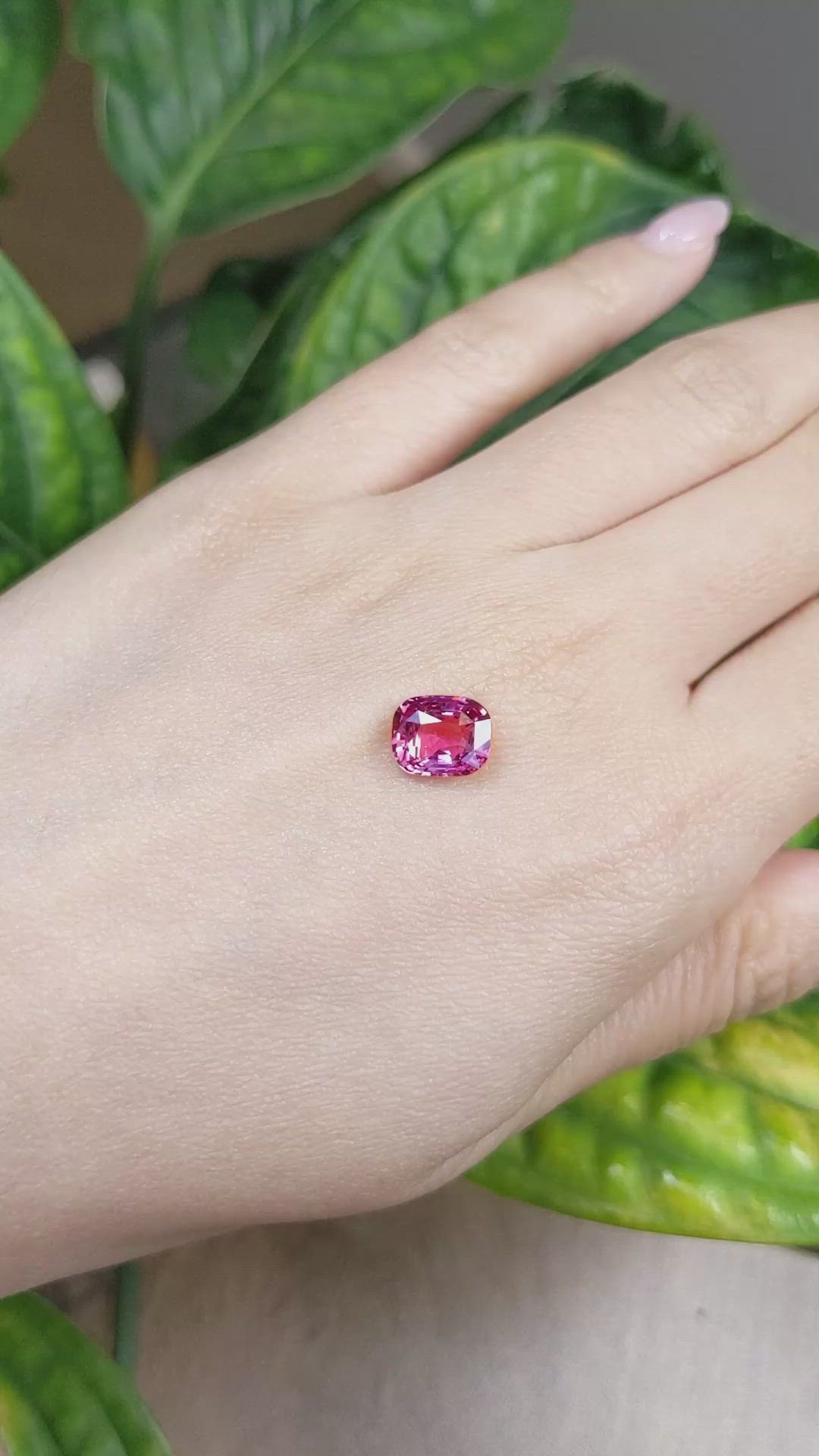3.08 Ct. Pink Sapphire from Ceylon (Sri Lanka) Size Video