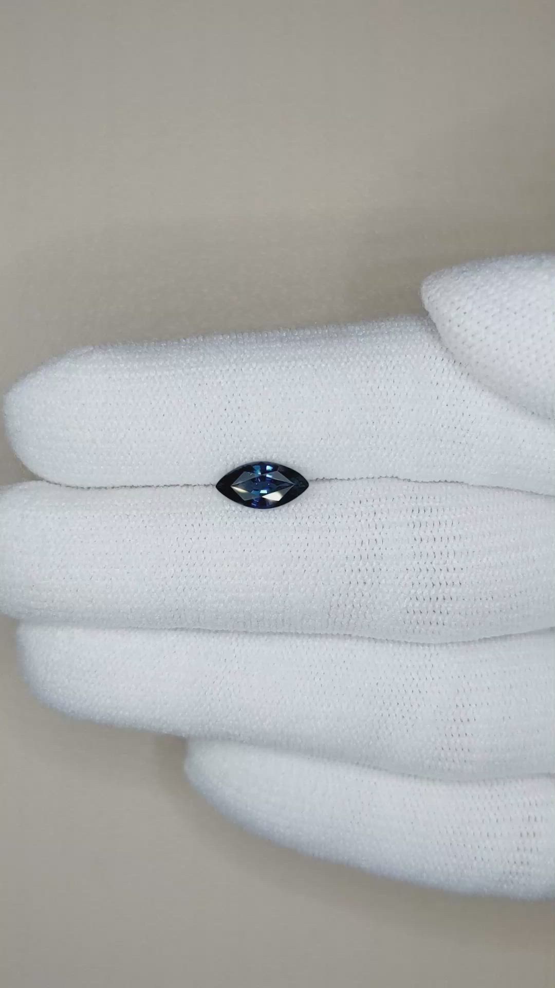 0.97 Ct. Blue Sapphire from Australia Size Video