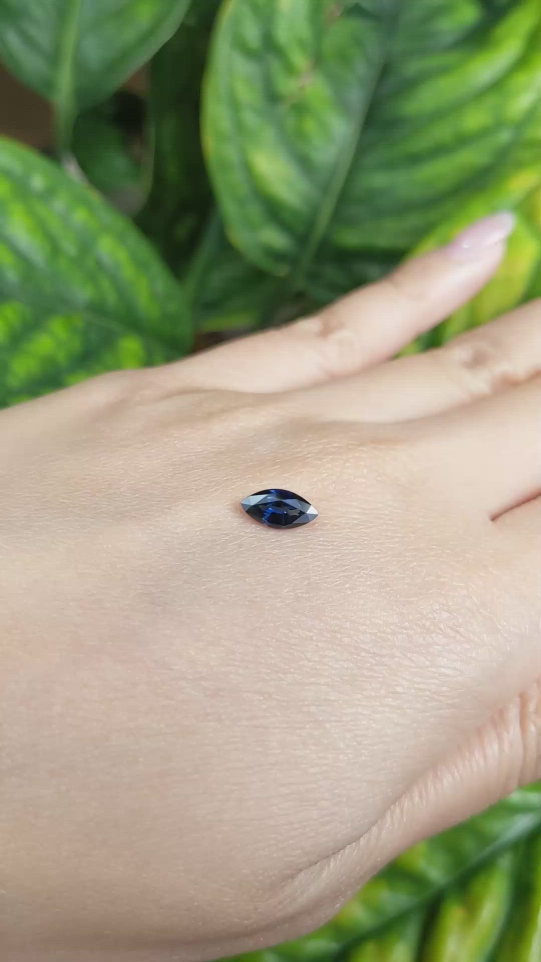 0.97 Ct. Blue Sapphire from Australia Size Video