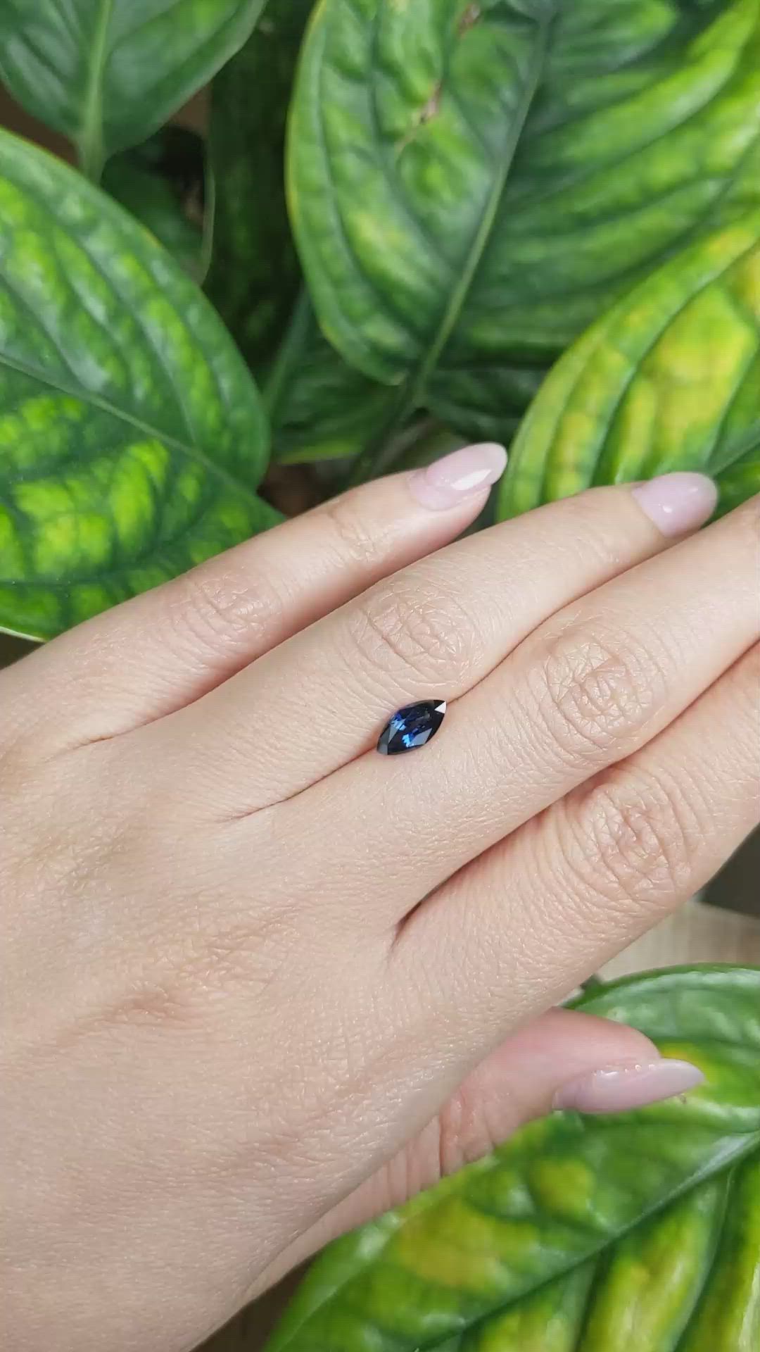 0.97 Ct. Blue Sapphire from Australia Size Video