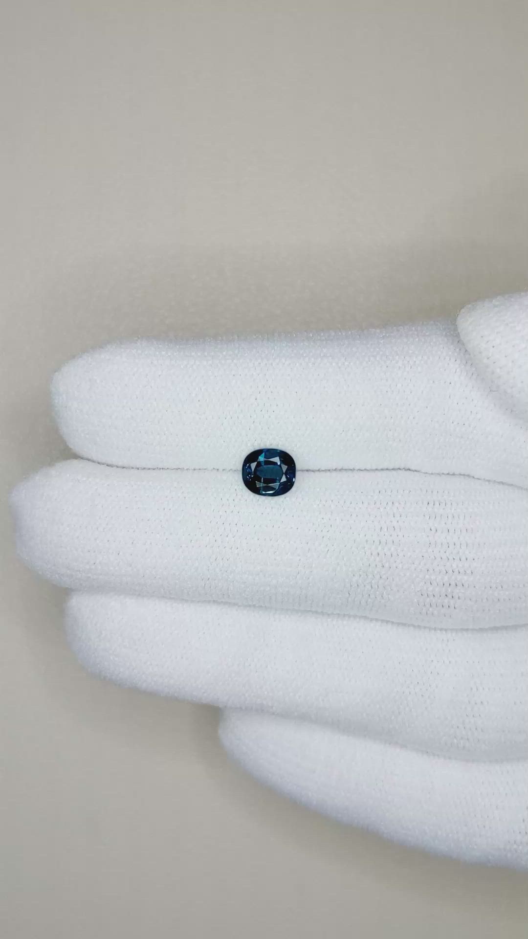 0.91 Ct. Greenish Blue Sapphire from Ceylon (Sri Lanka) Size Video