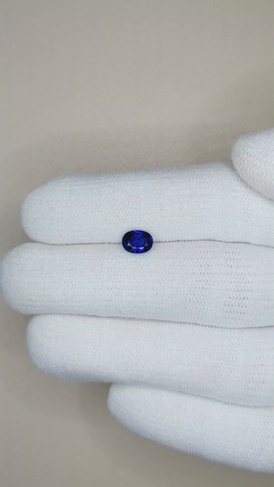 0.83 Ct. Blue Sapphire from Ceylon (Sri Lanka) Size Video