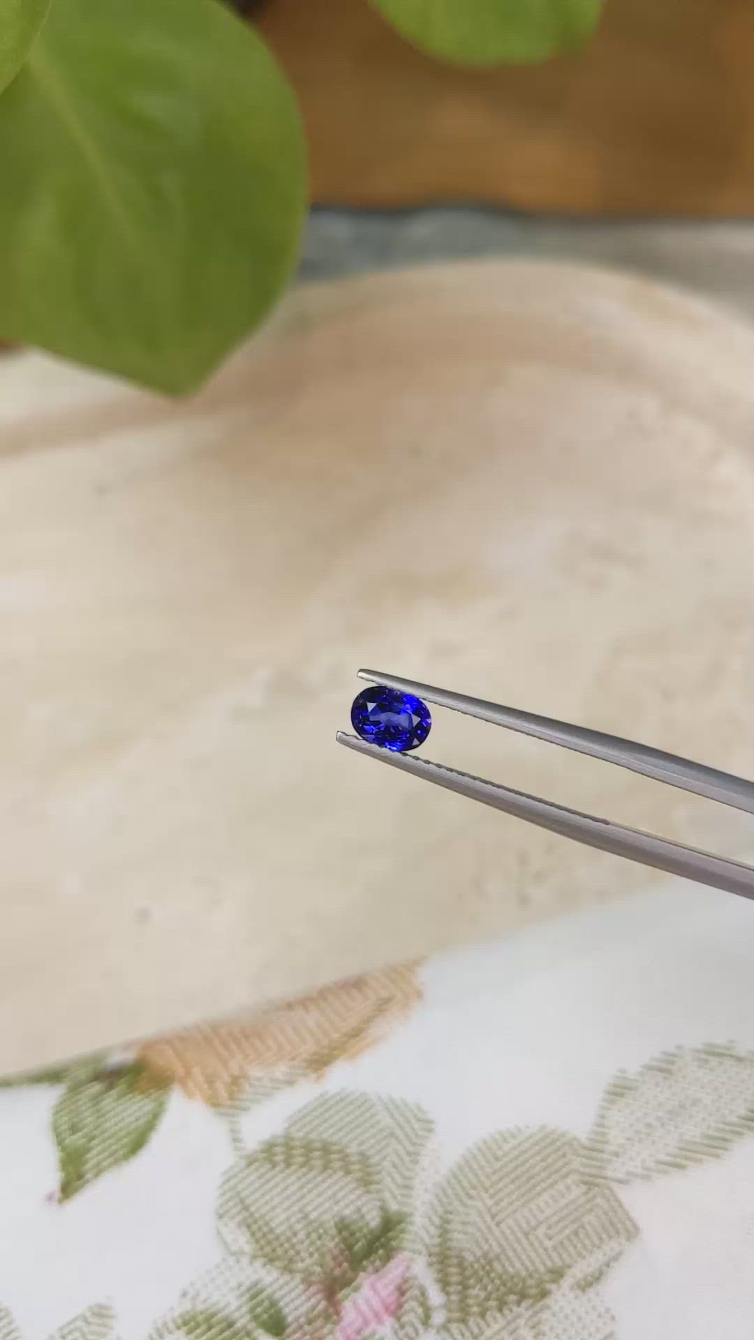 0.83 Ct. Blue Sapphire from Ceylon (Sri Lanka) Size Video