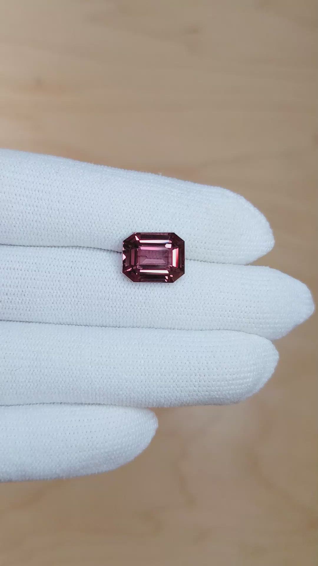 7.18 Ct. Reddish Pink Sapphire from East Africa Size Video