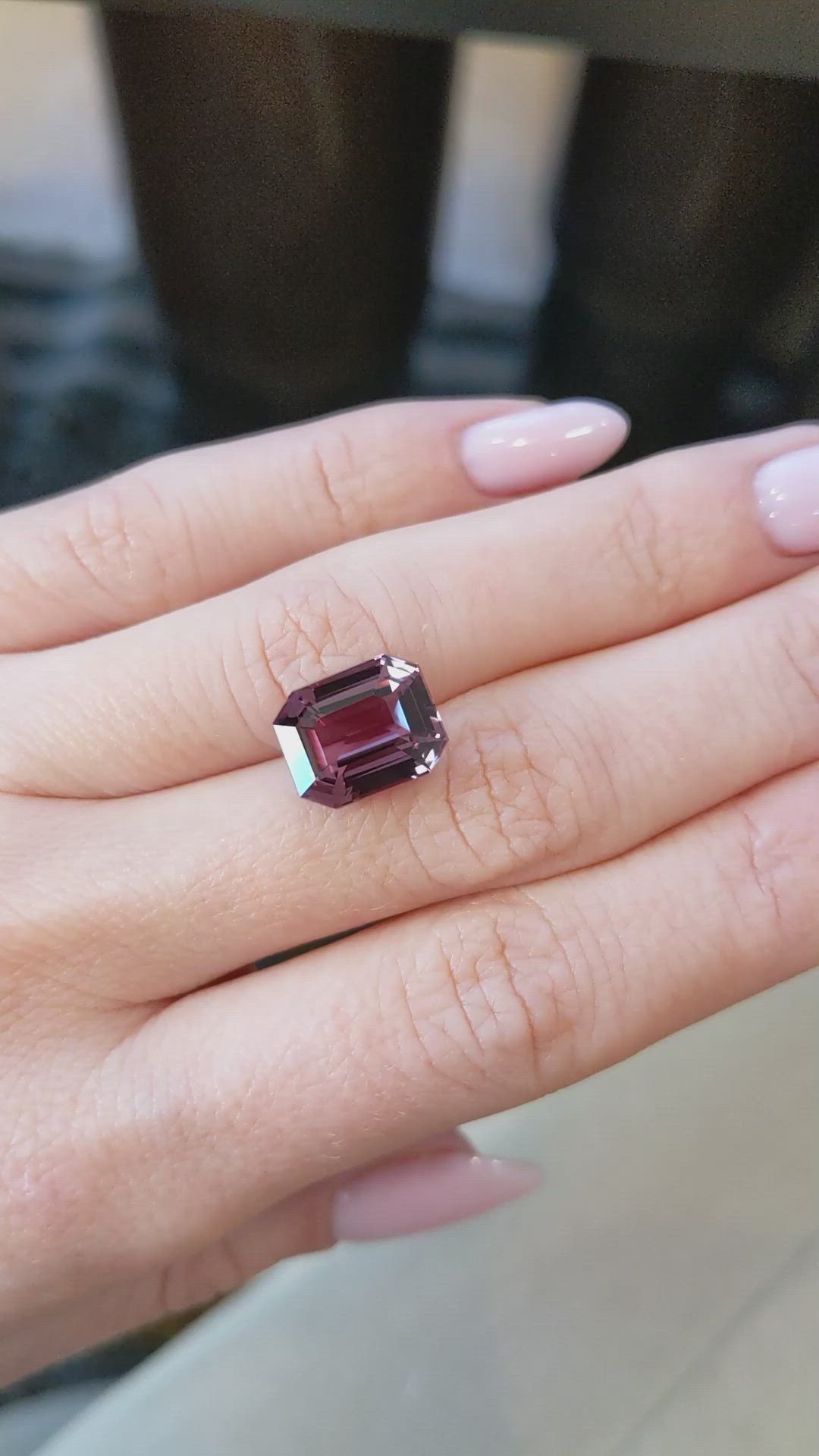 7.18 Ct. Reddish Pink Sapphire from East Africa Size Video