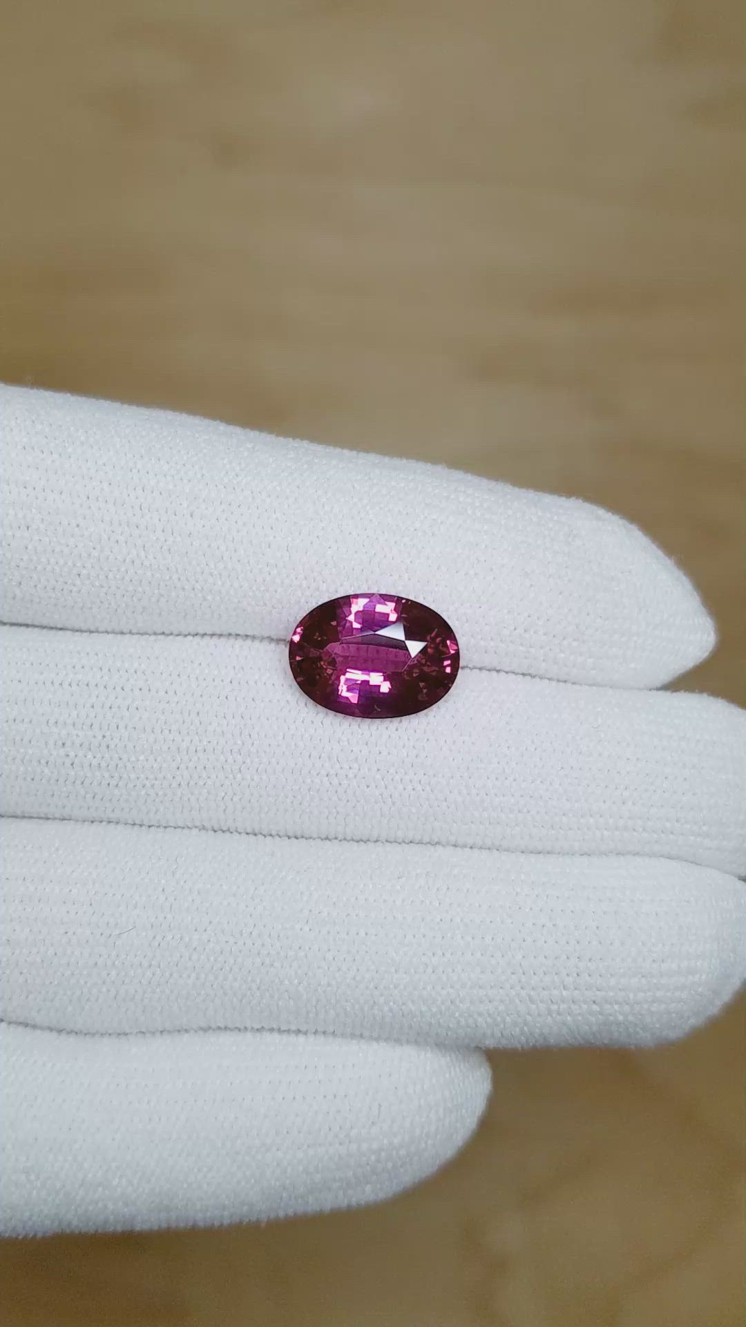5.03 Ct. Purple Sapphire from Madagascar Size Video