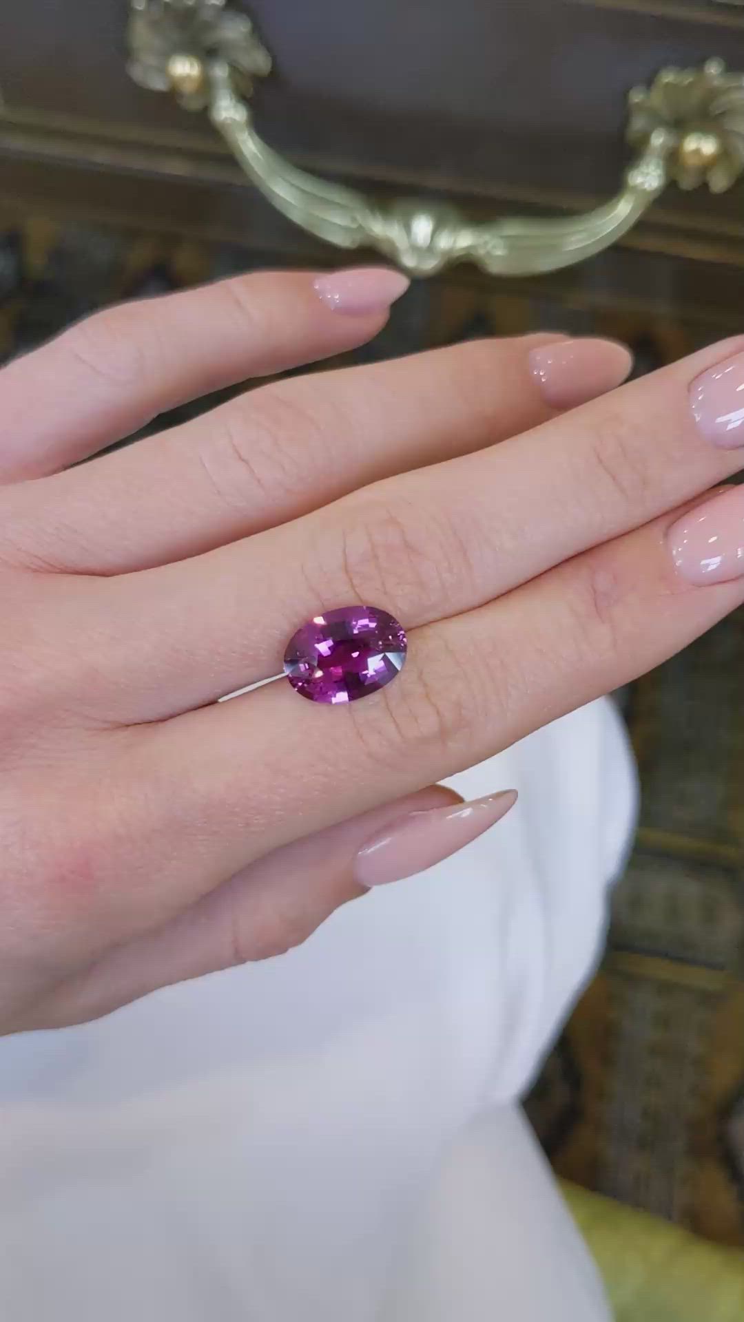 5.03 Ct. Purple Sapphire from Madagascar Size Video