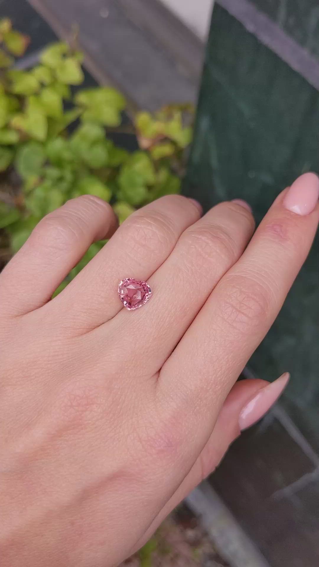 2.04 Ct. Padparadscha Sapphire from Madagascar Size Video