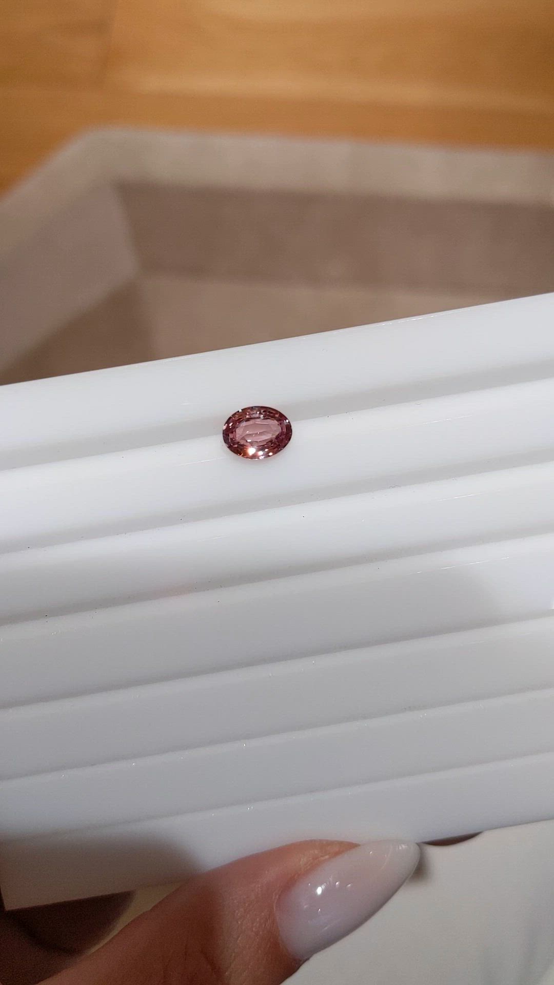 2.04 Ct. Padparadscha Sapphire from Ceylon (Sri Lanka) Size Video