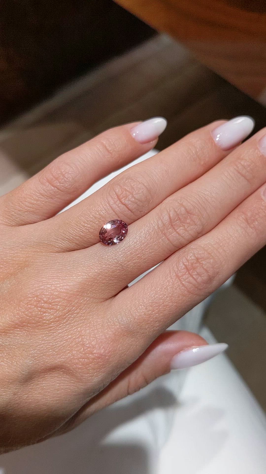 2.04 Ct. Padparadscha Sapphire from Ceylon (Sri Lanka) Size Video