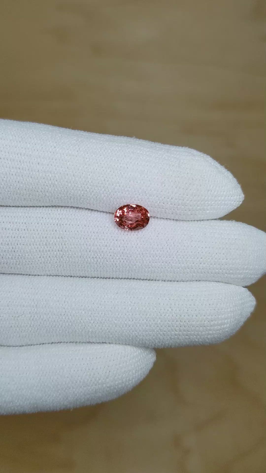 1.52 Ct. Padparadscha Sapphire from Madagascar Size Video