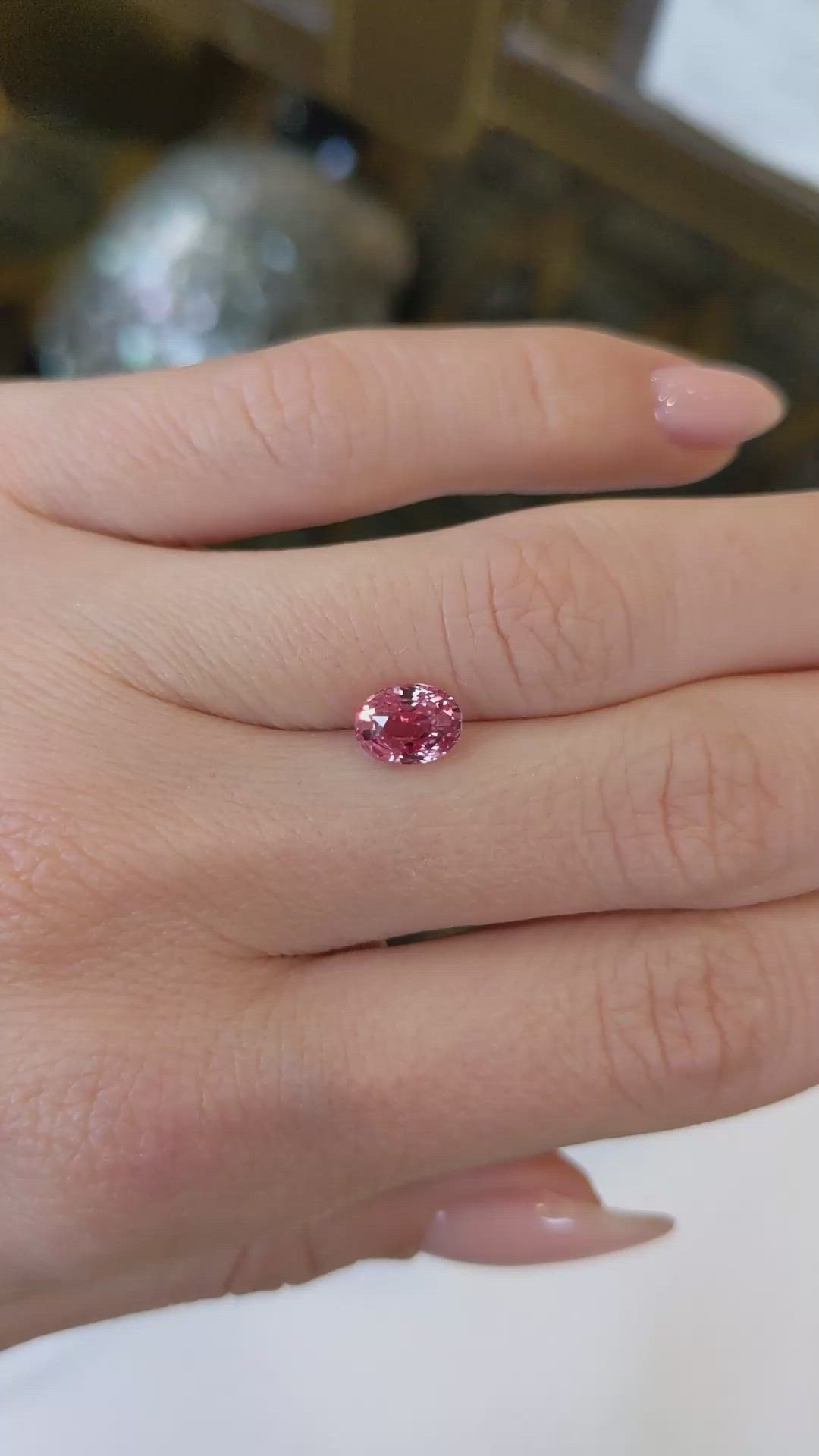 1.52 Ct. Padparadscha Sapphire from Madagascar Size Video