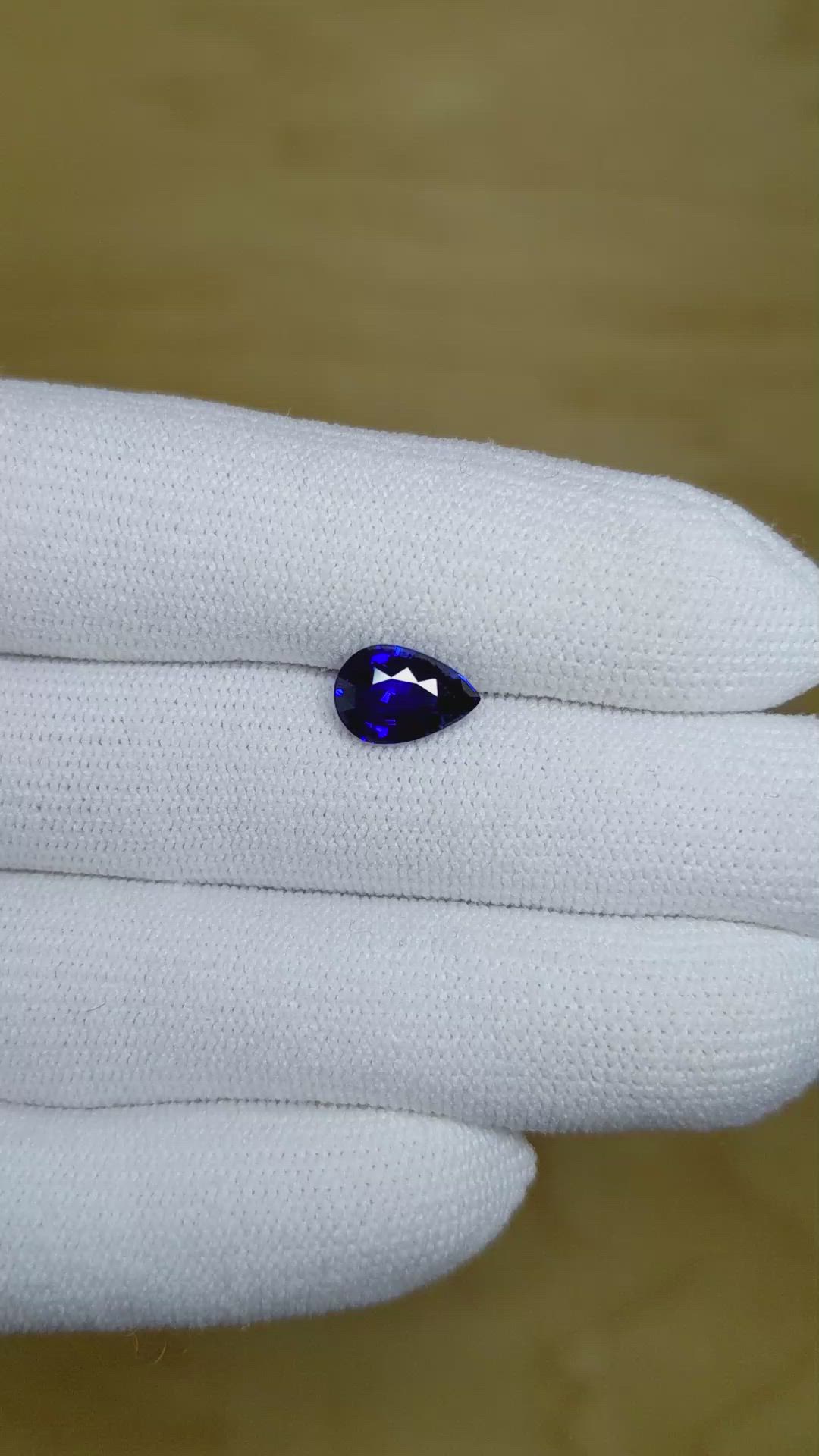 2.13 Ct. Blue Sapphire from Ceylon (Sri Lanka) Size Video