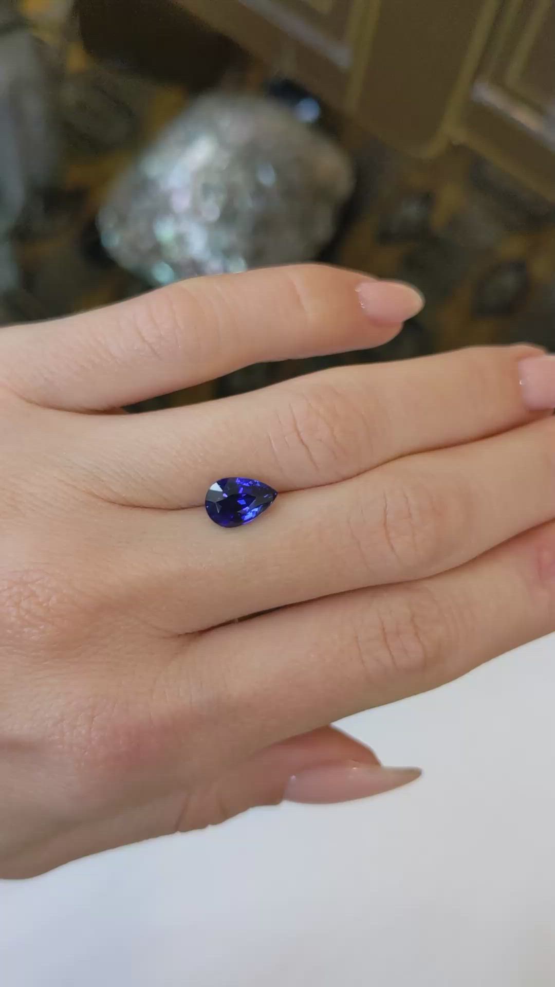 2.13 Ct. Blue Sapphire from Ceylon (Sri Lanka) Size Video