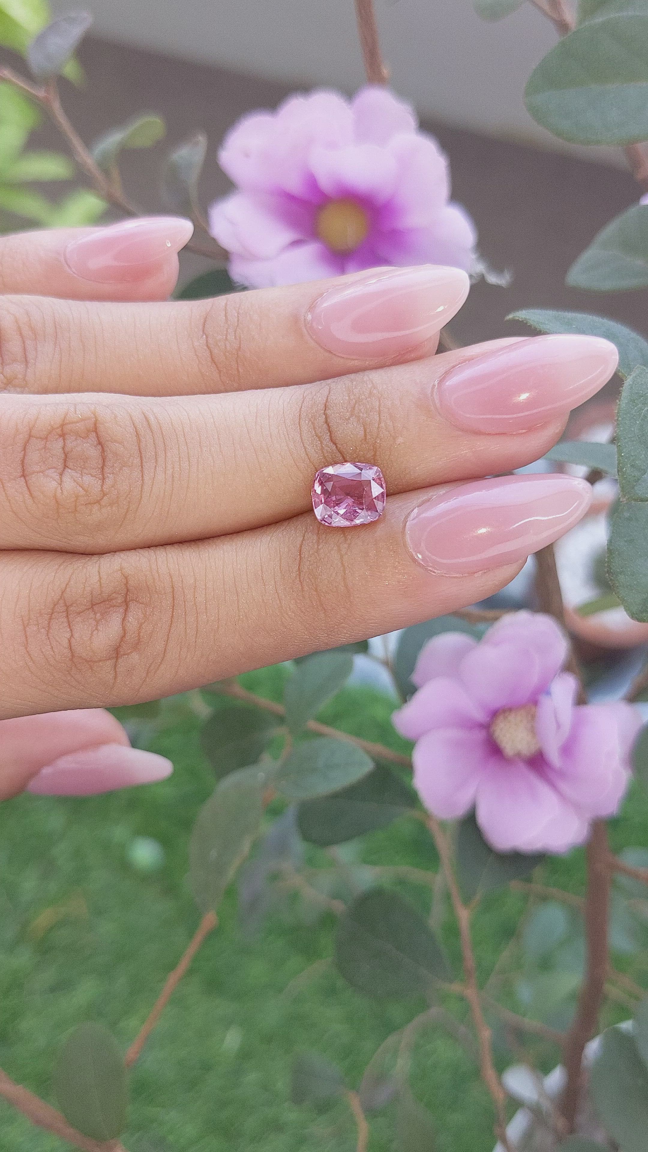 2.19 Ct. Purplish Pink Sapphire from Madagascar Size Video