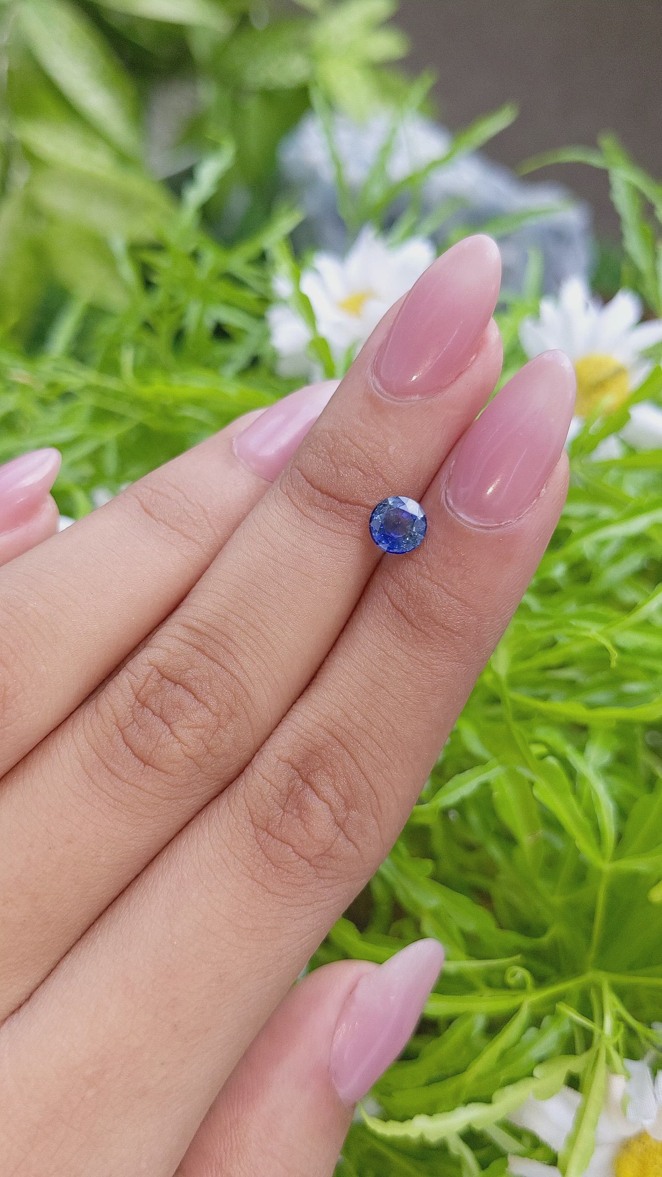 1.11 Ct. Blue Sapphire from Madagascar Size Video