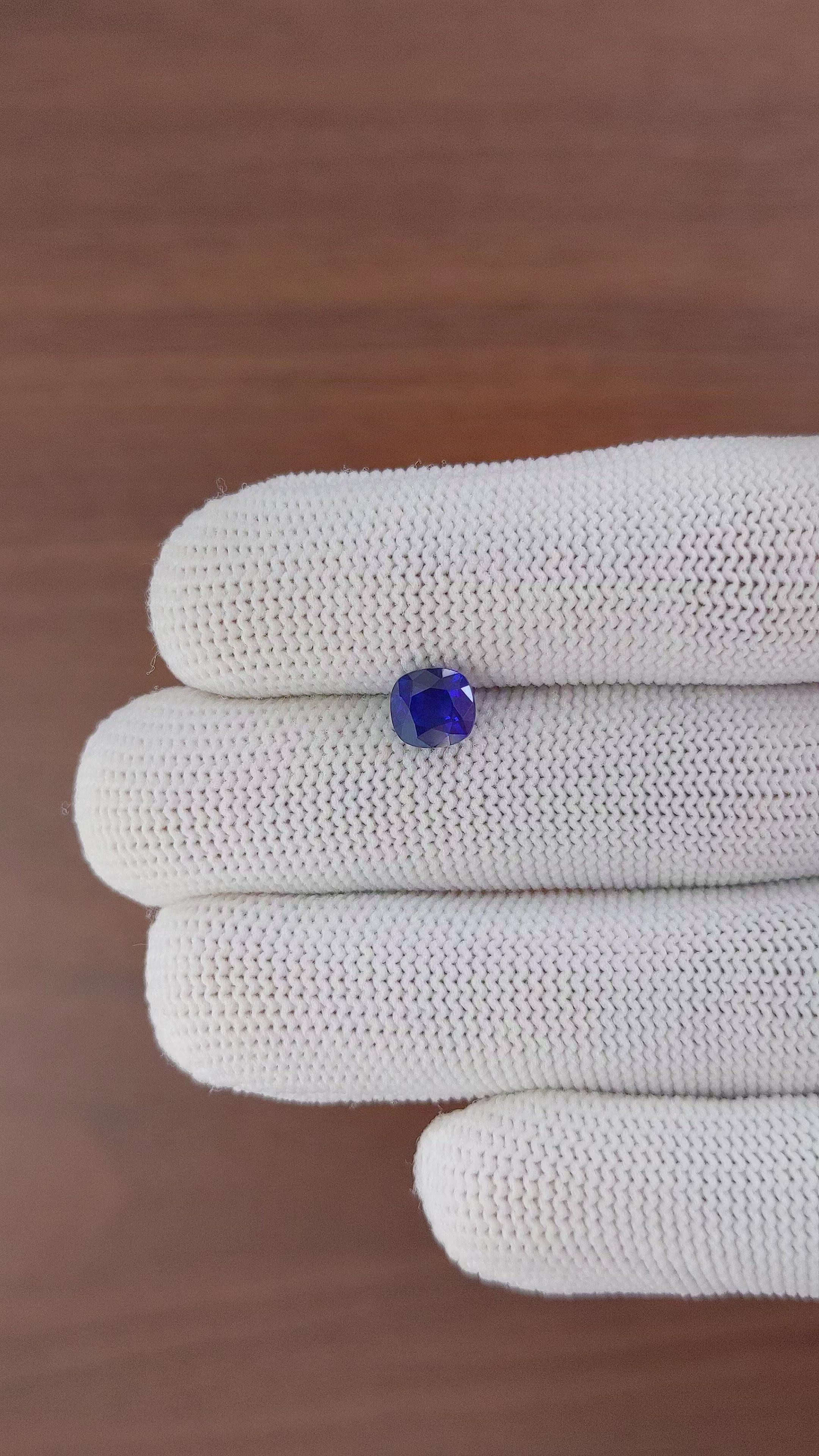 1.58 Ct. Blue Sapphire from Madagascar Size Video
