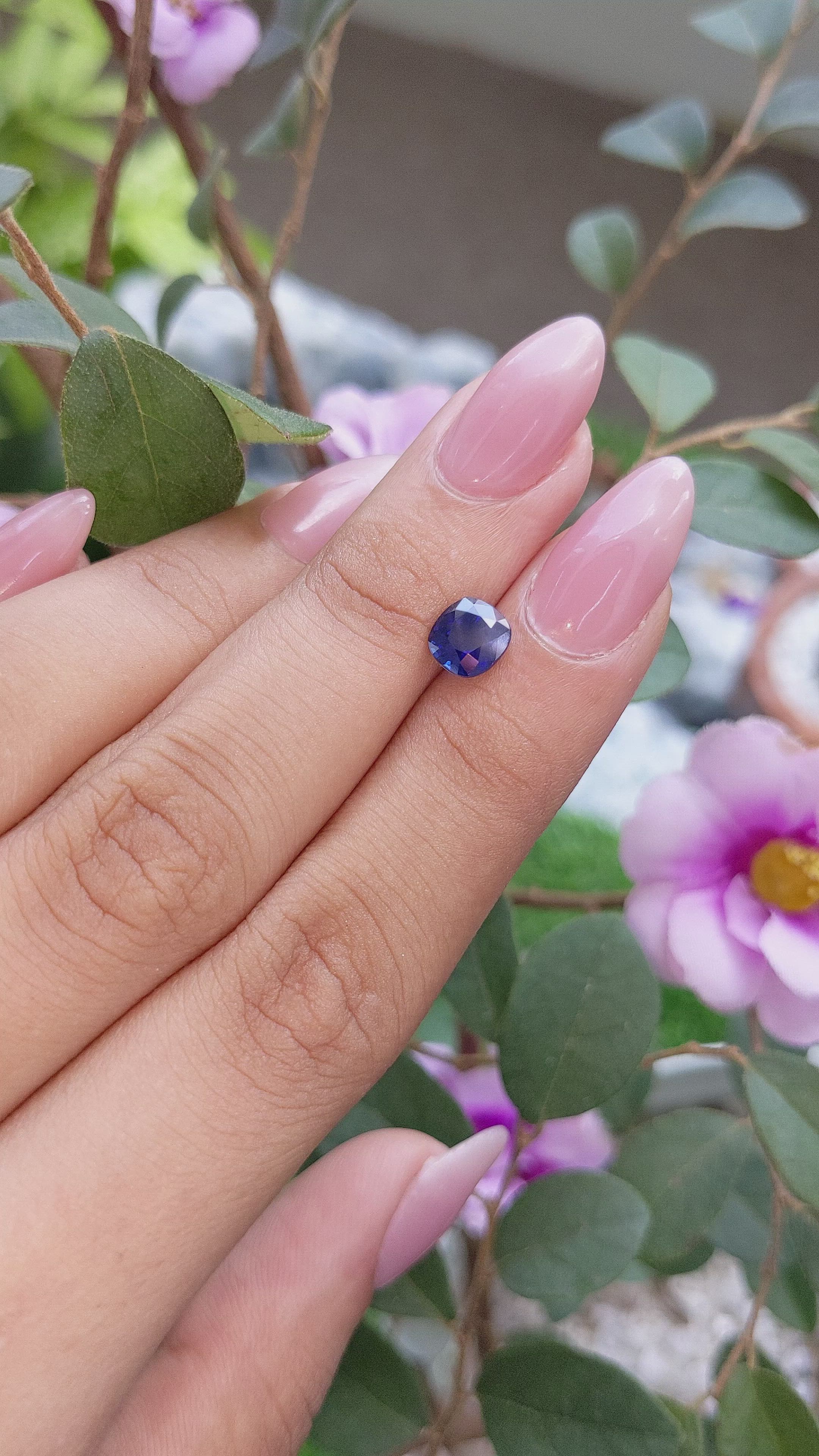 1.58 Ct. Blue Sapphire from Madagascar Size Video