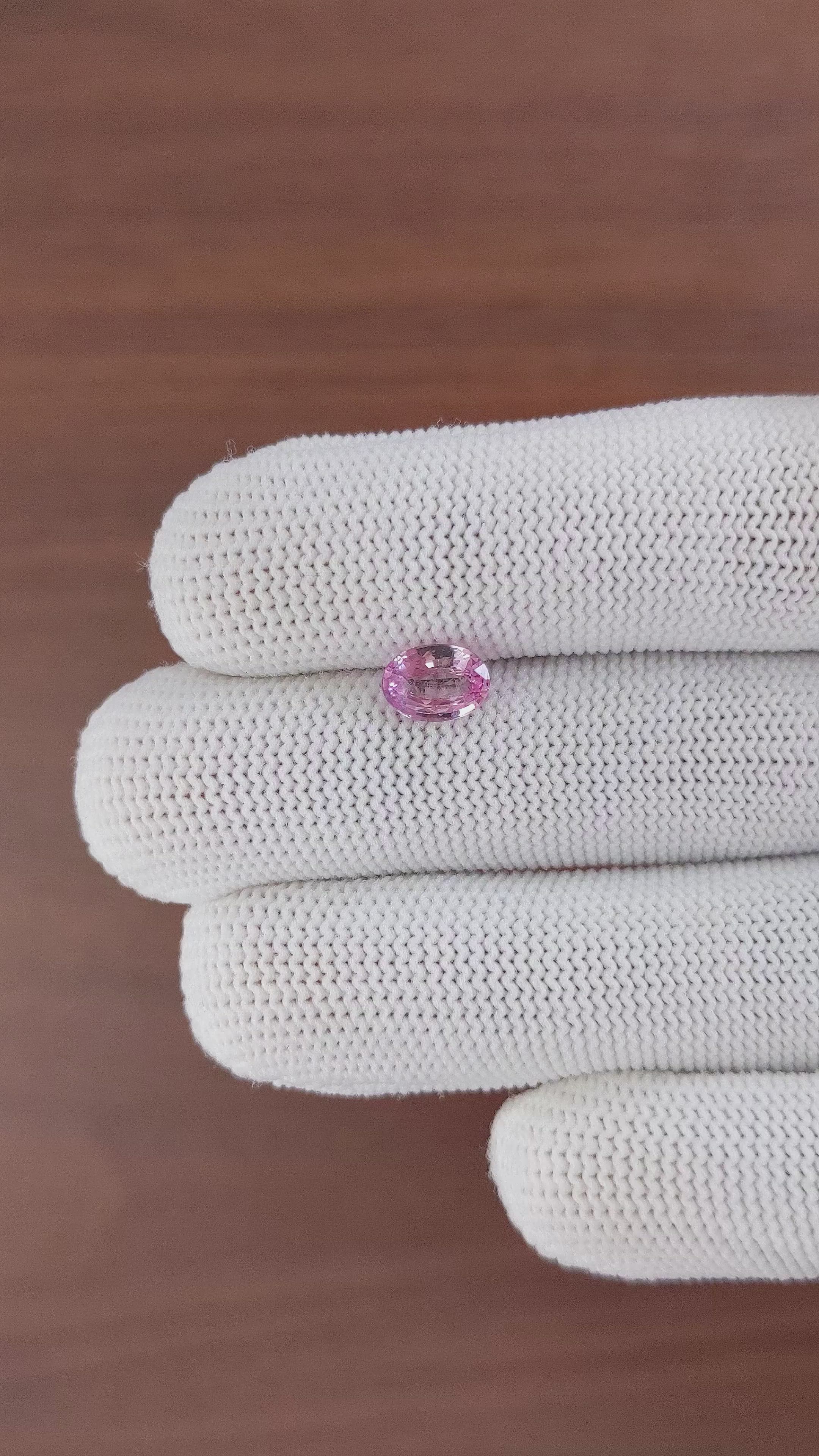1.39 Ct. Pink Sapphire from Ceylon (Sri Lanka) Size Video