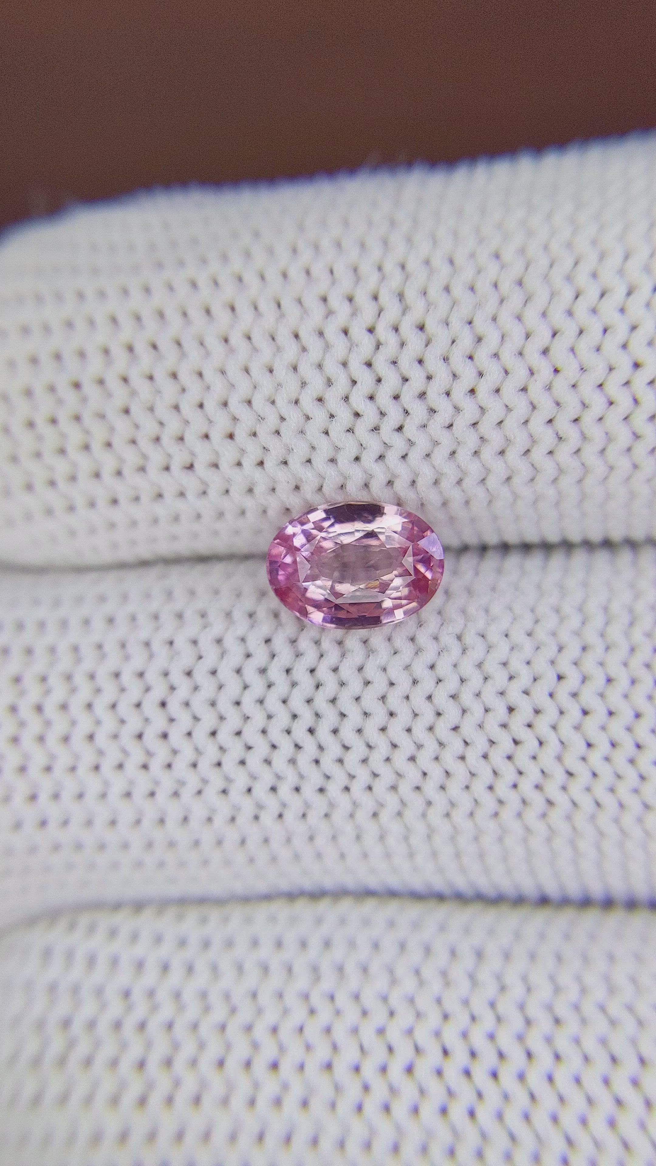 1.39 Ct. Pink Sapphire from Ceylon (Sri Lanka) Size Video