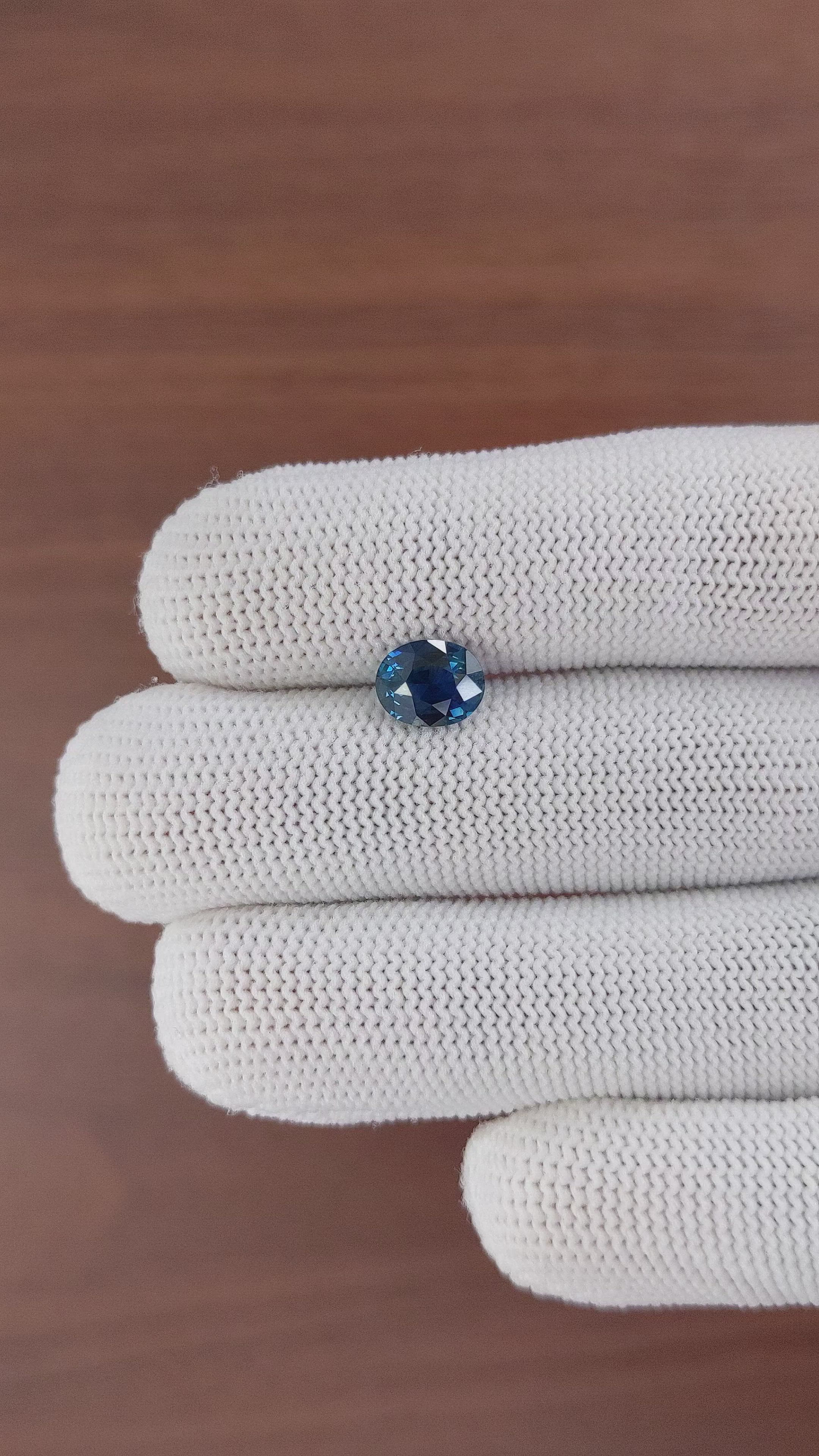 1.79 Ct. Greenish Blue Sapphire from Madagascar Size Video