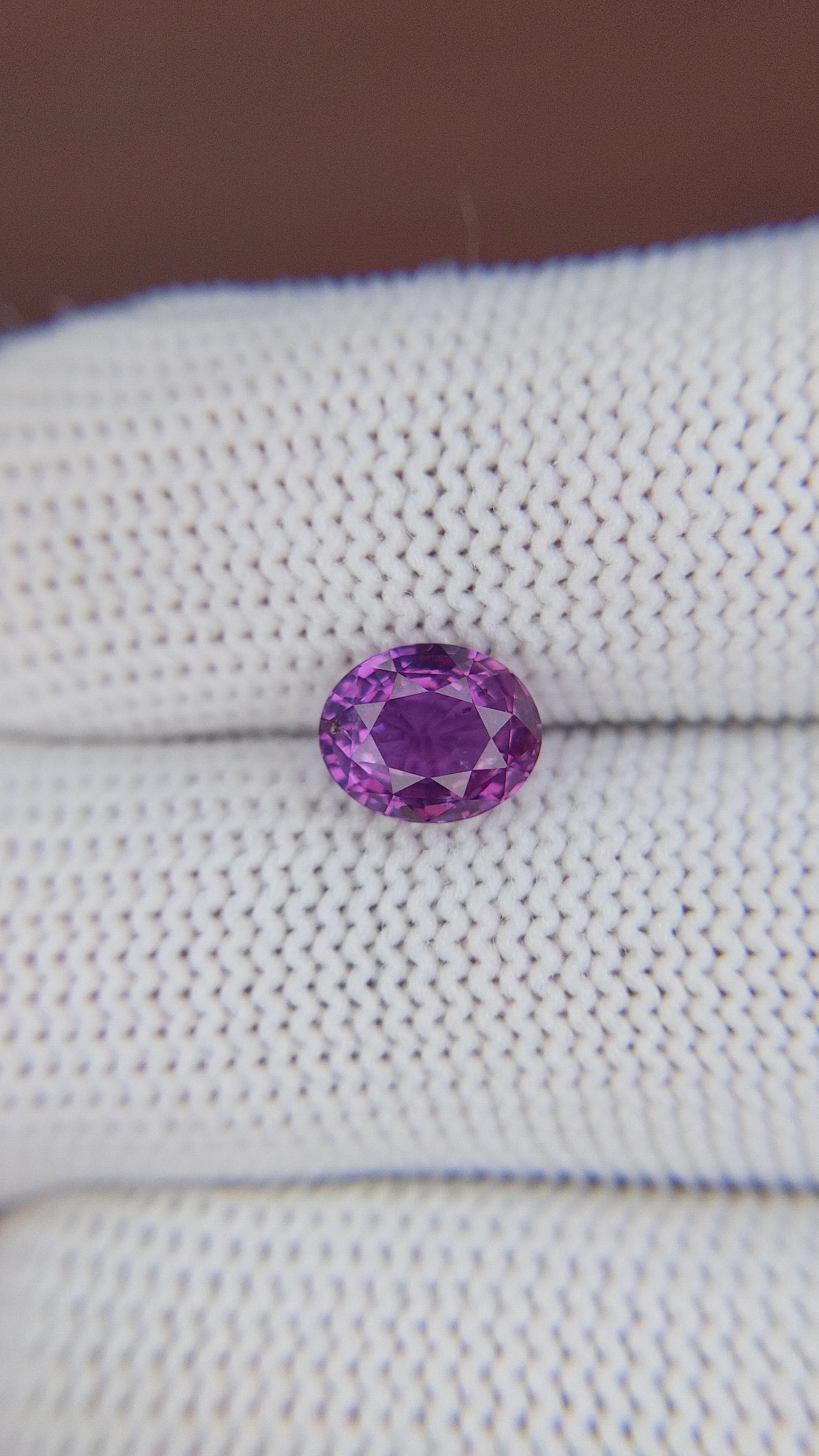 2.07 Ct. Purple Sapphire from Madagascar Size Video