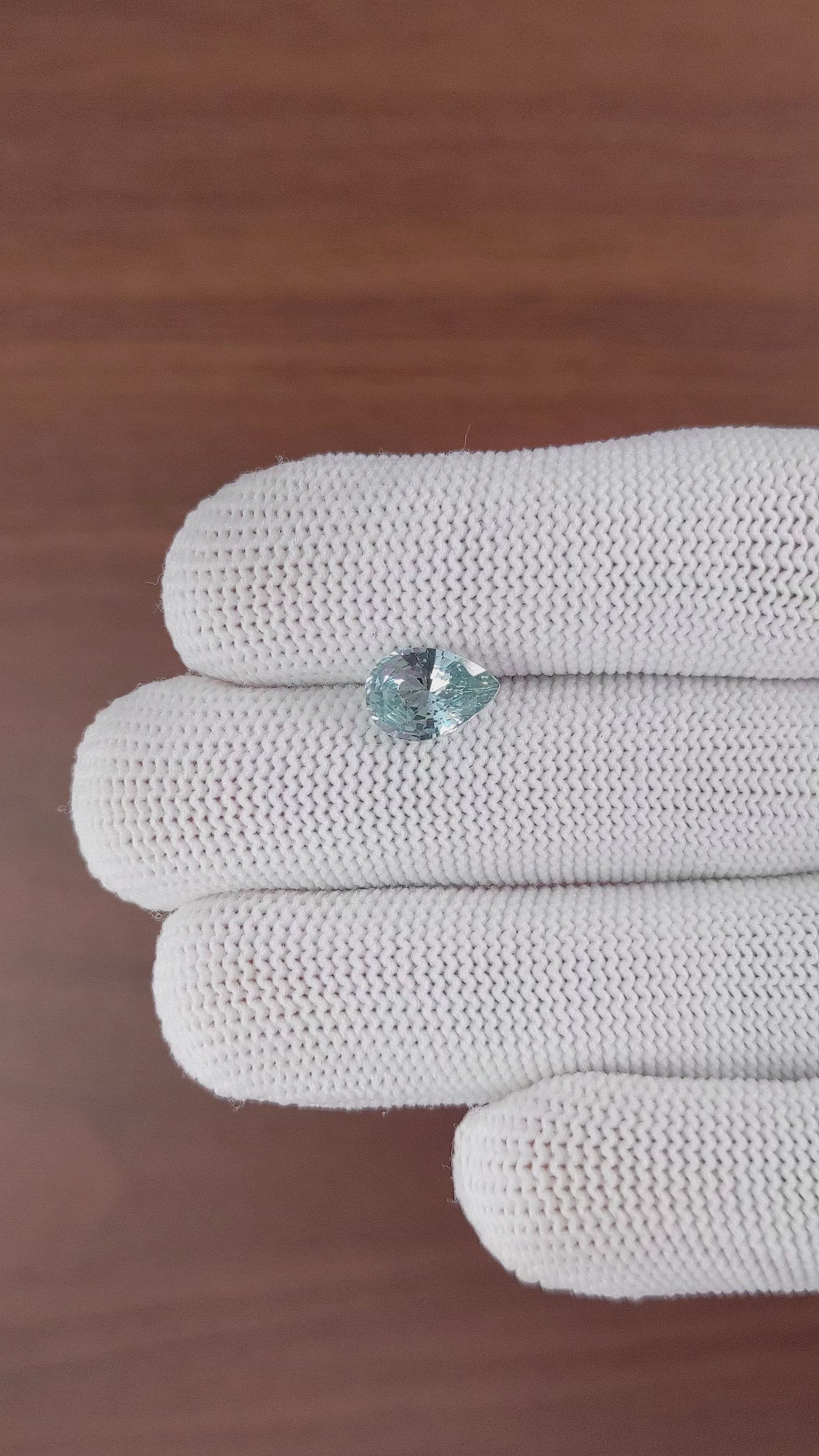 2.20 Ct. Green Sapphire from Madagascar Size Video