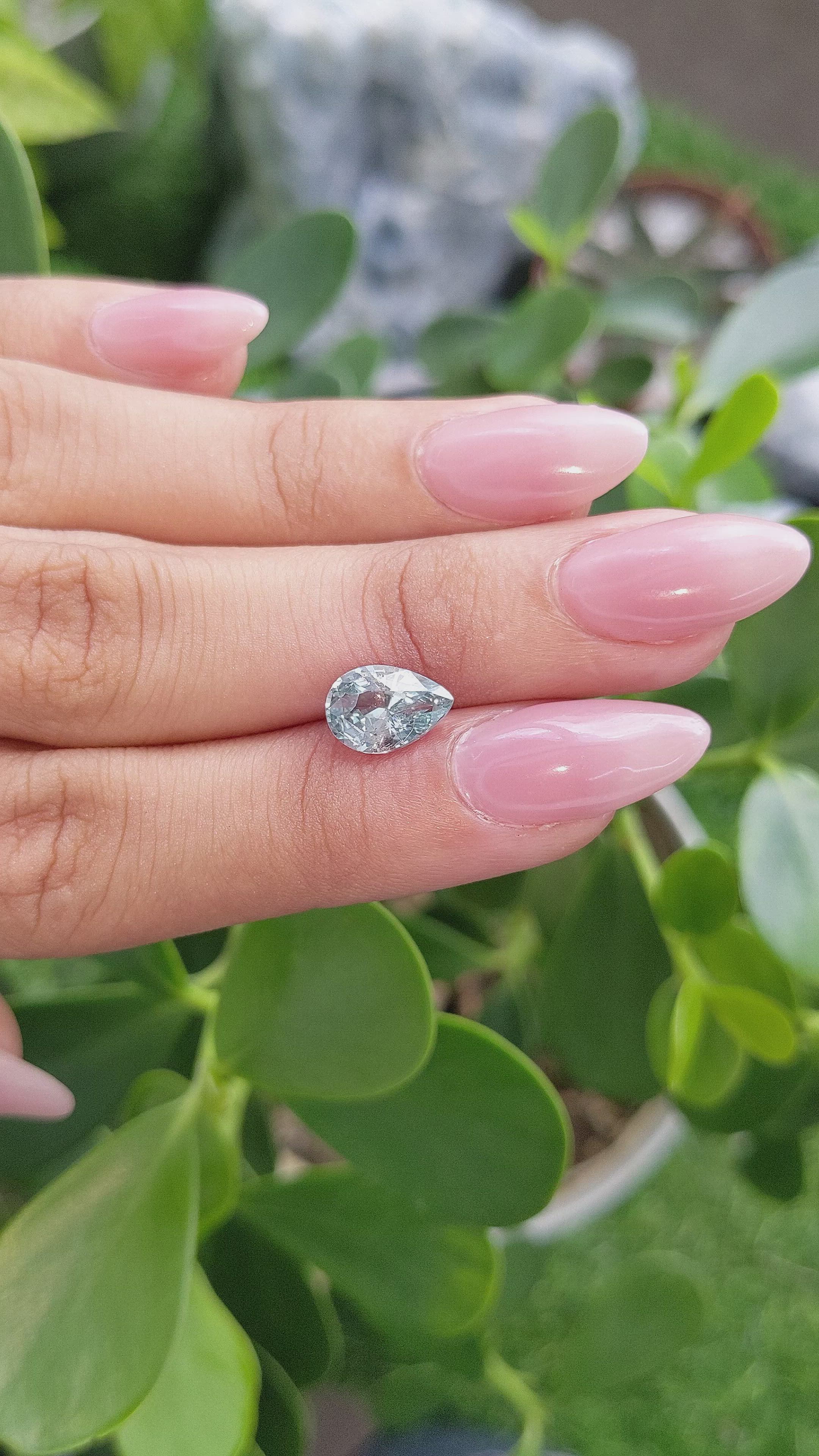 2.20 Ct. Green Sapphire from Madagascar Size Video