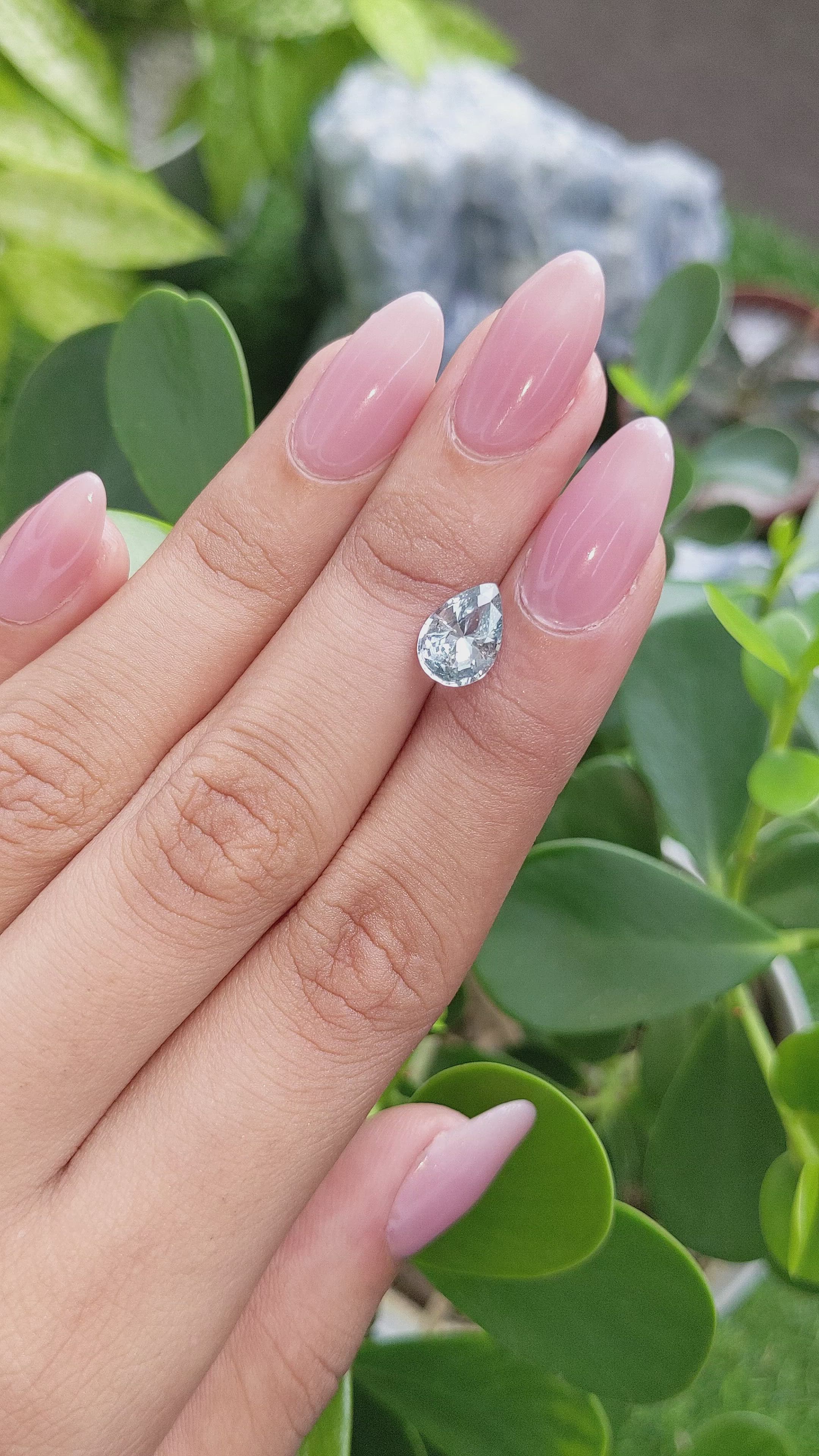 2.20 Ct. Green Sapphire from Madagascar Size Video