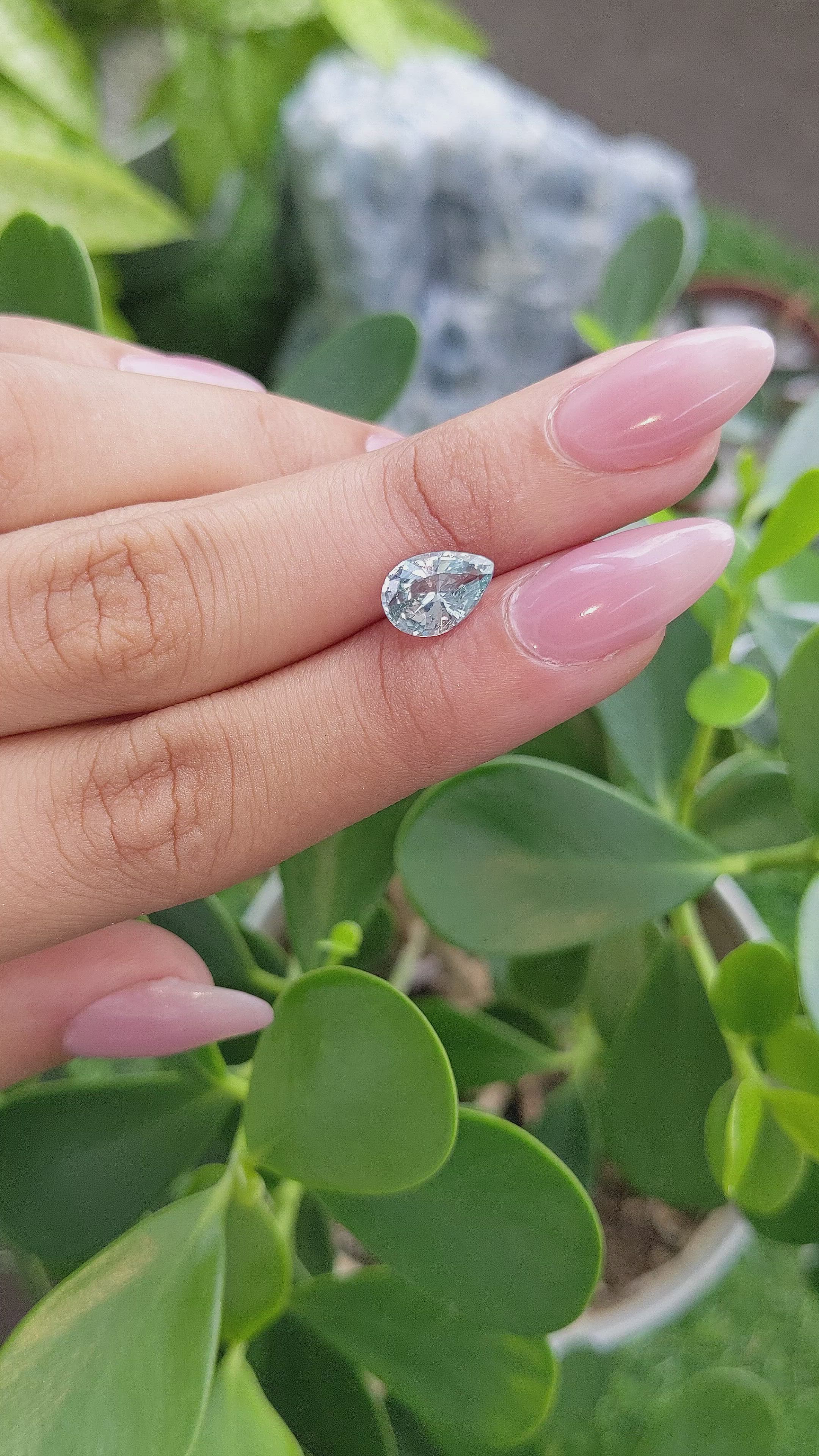 2.20 Ct. Green Sapphire from Madagascar Size Video