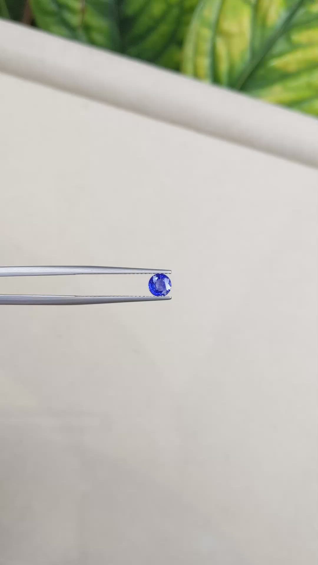 0.60 Ct. Blue Sapphire from Ceylon (Sri Lanka) Size Video