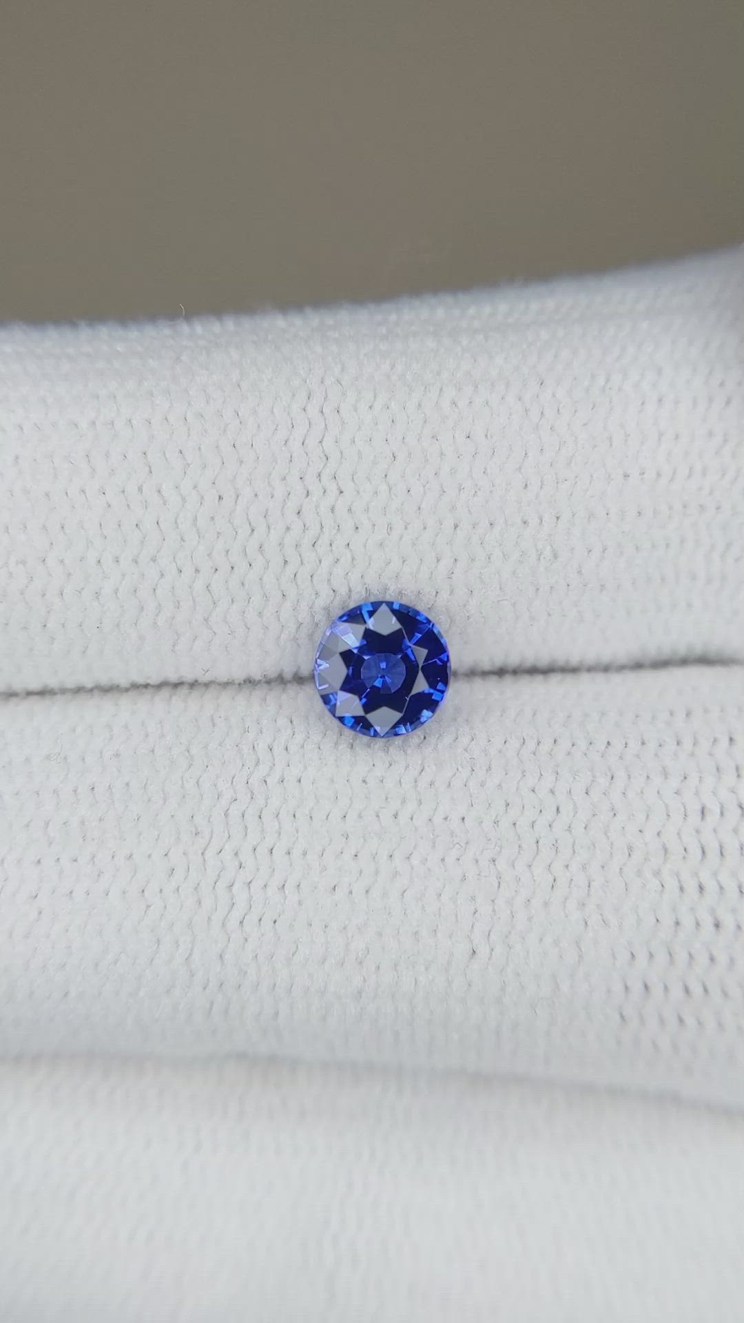 0.69 Ct. Blue Sapphire from Ceylon (Sri Lanka) Size Video