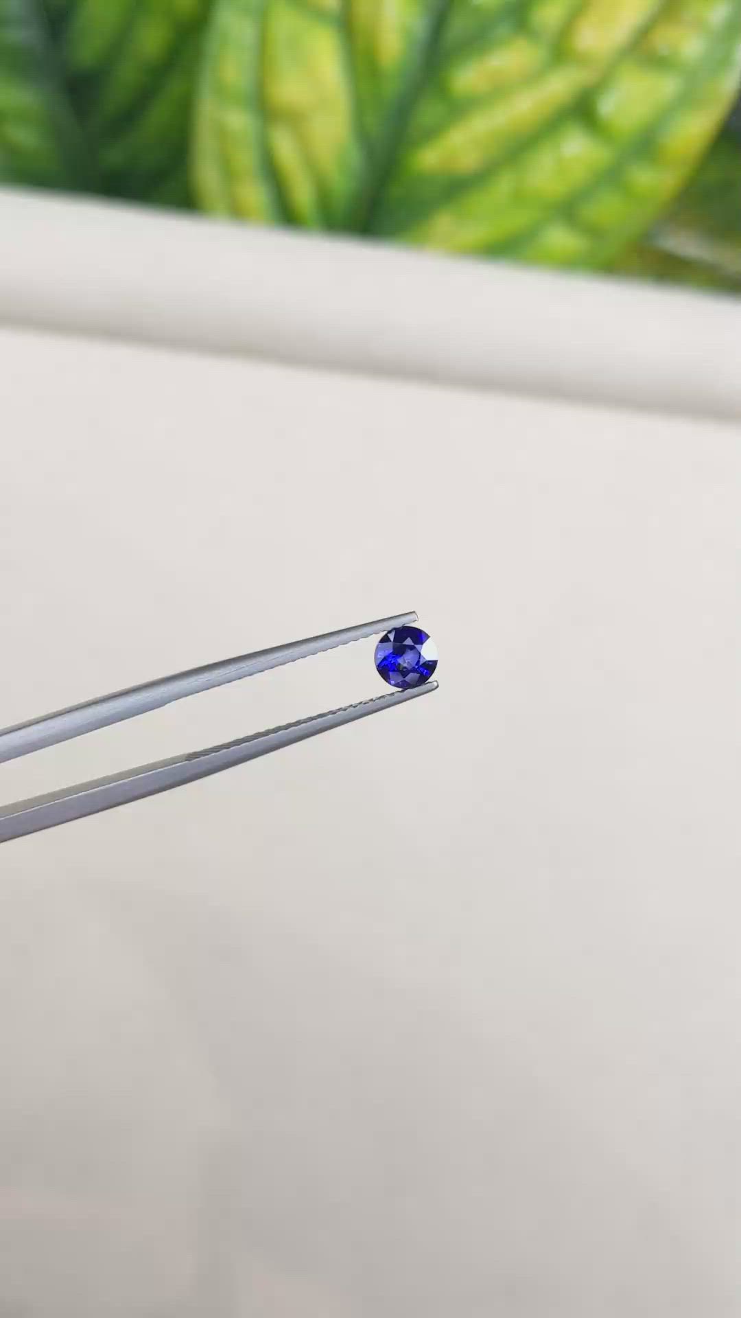 0.71 Ct. Blue Sapphire from Ceylon (Sri Lanka) Size Video