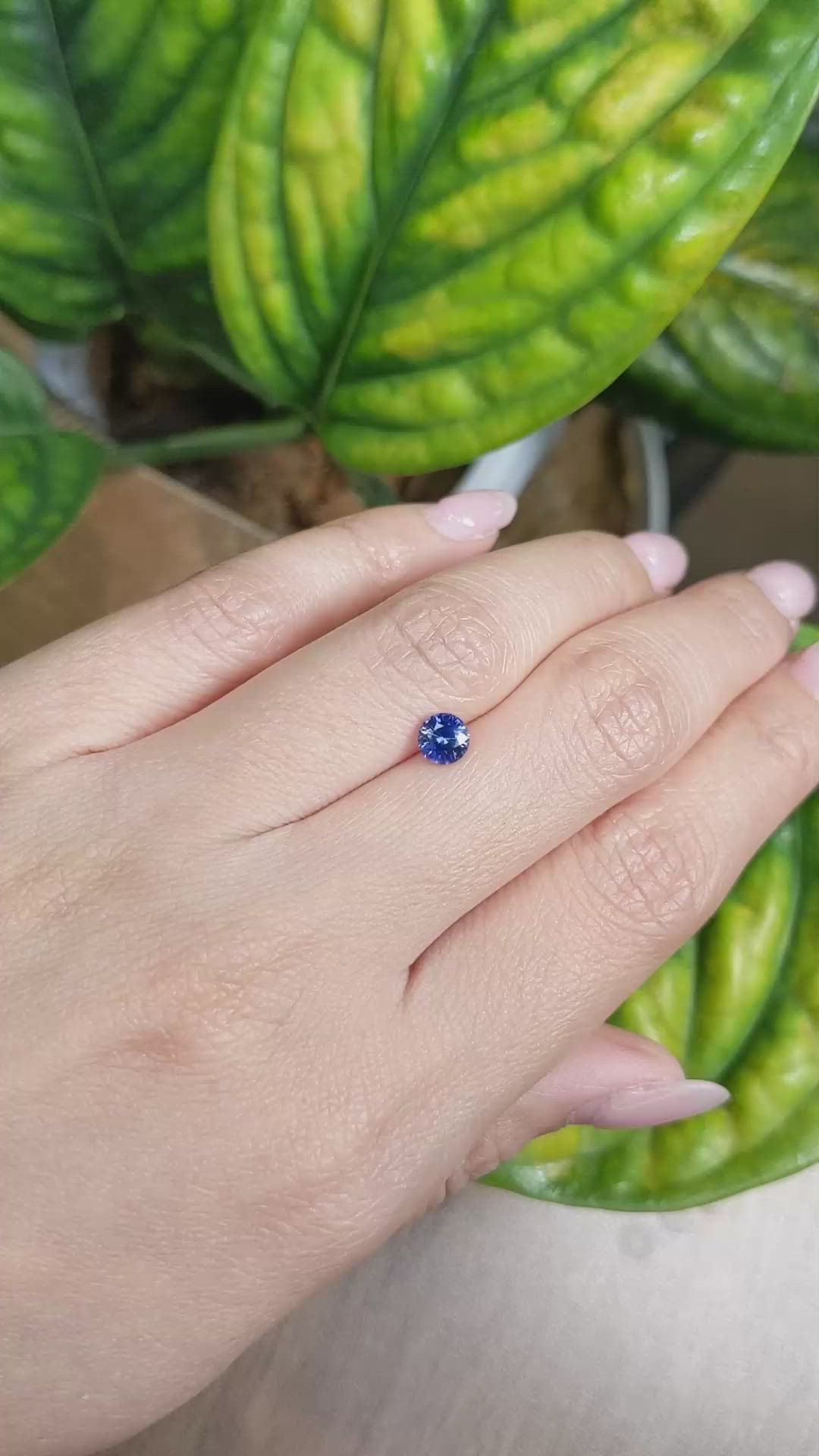 0.71 Ct. Blue Sapphire from Ceylon (Sri Lanka) Size Video