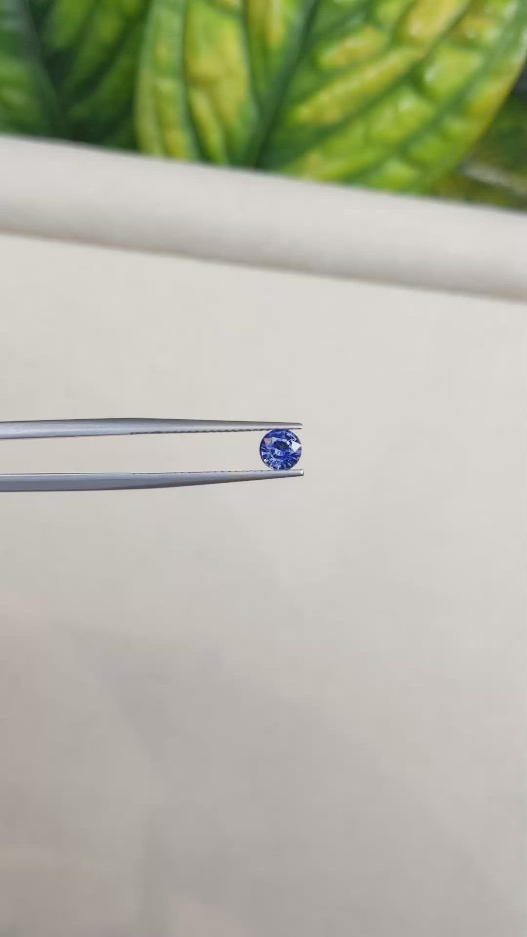 0.71 Ct. Blue Sapphire from Ceylon (Sri Lanka) Size Video