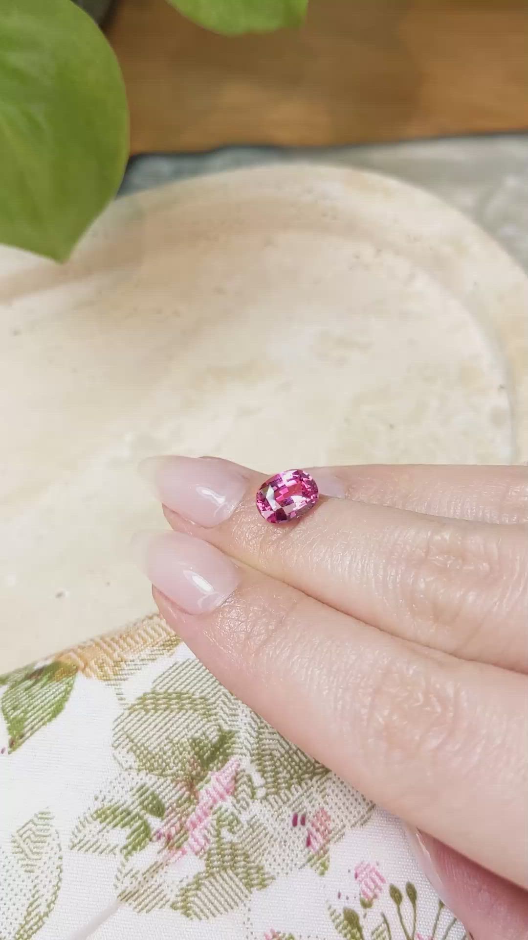 2.02 Ct. Pink Sapphire from Ceylon (Sri Lanka) Size Video