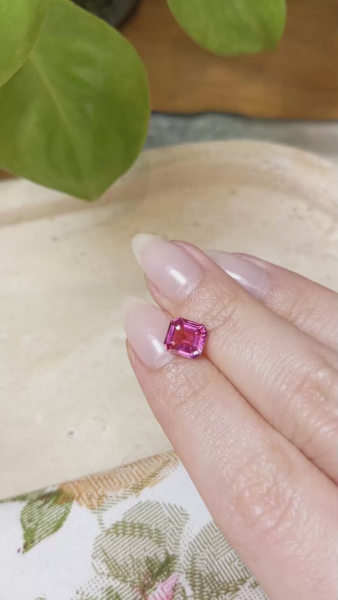 2.03 Ct. Pink Sapphire from Ceylon (Sri Lanka) Size Video