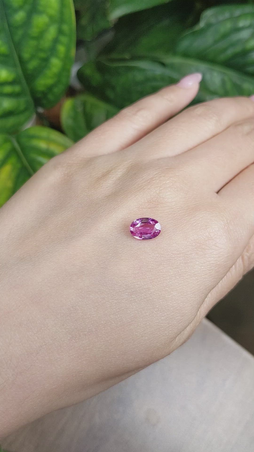 2.02 Ct. Pink Sapphire from Ceylon (Sri Lanka) Size Video
