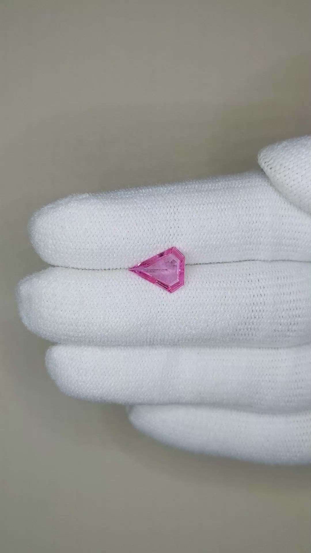 1.12 Ct. Pink Sapphire from Ceylon (Sri Lanka) Size Video