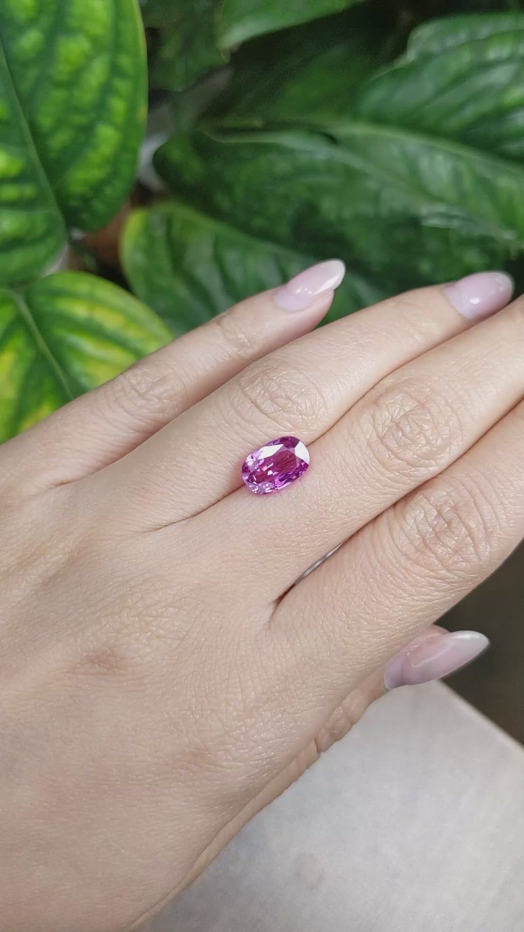 3.08 Ct. Pink Sapphire from Ceylon (Sri Lanka) Size Video