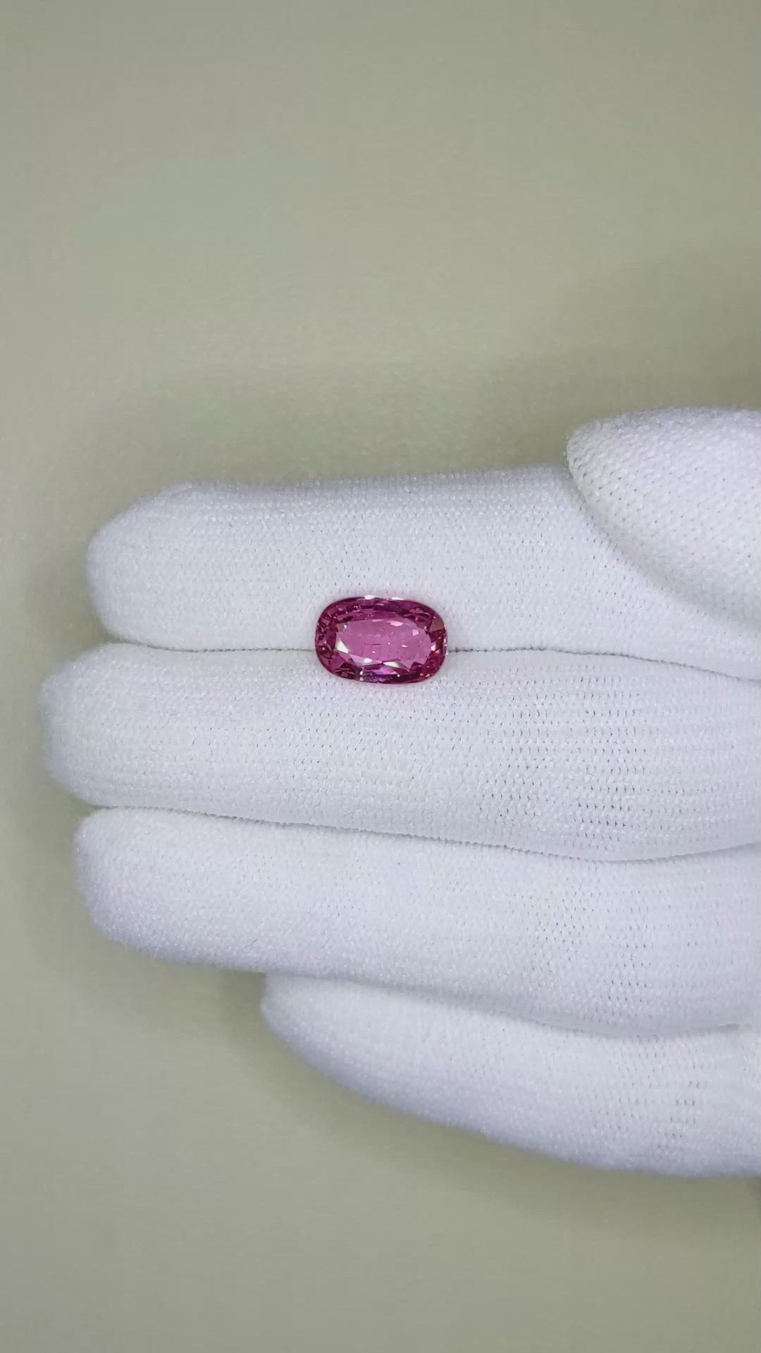 3.08 Ct. Pink Sapphire from Ceylon (Sri Lanka) Size Video