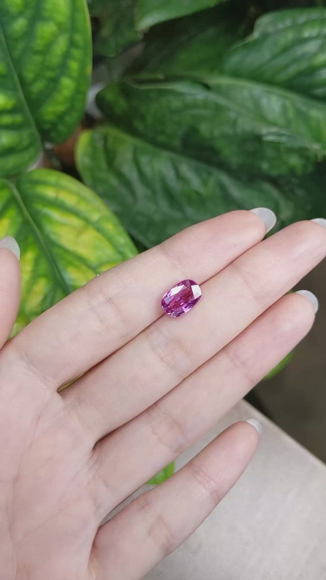 3.08 Ct. Pink Sapphire from Ceylon (Sri Lanka) Size Video