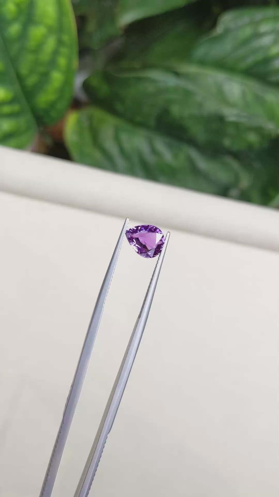 2.03 Ct. Purple Sapphire from Ceylon (Sri Lanka) Size Video