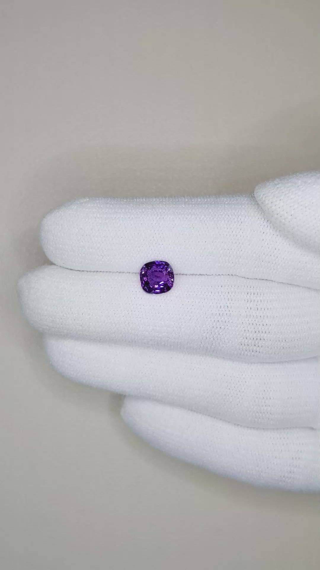 1.60 Ct. Purple Sapphire from Ceylon (Sri Lanka) Size Video