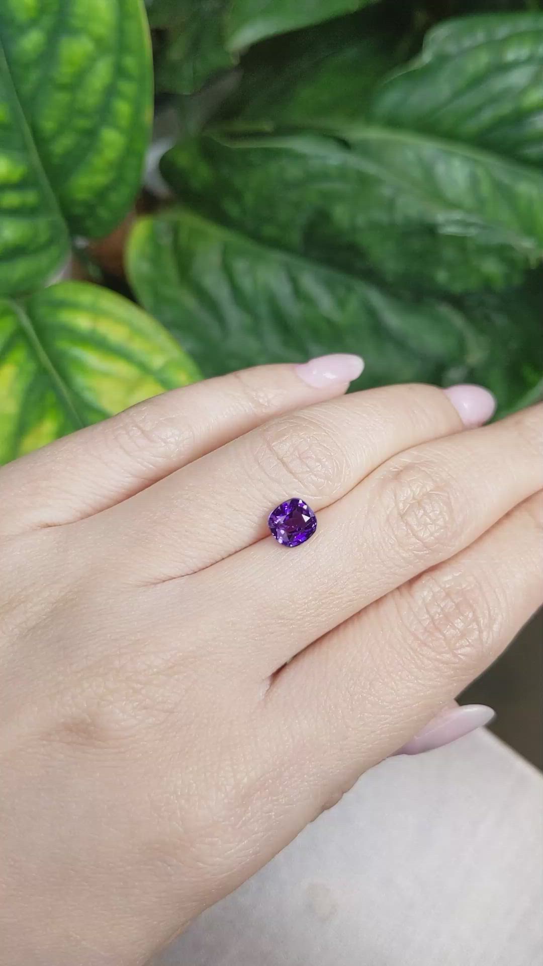 1.60 Ct. Purple Sapphire from Ceylon (Sri Lanka) Size Video