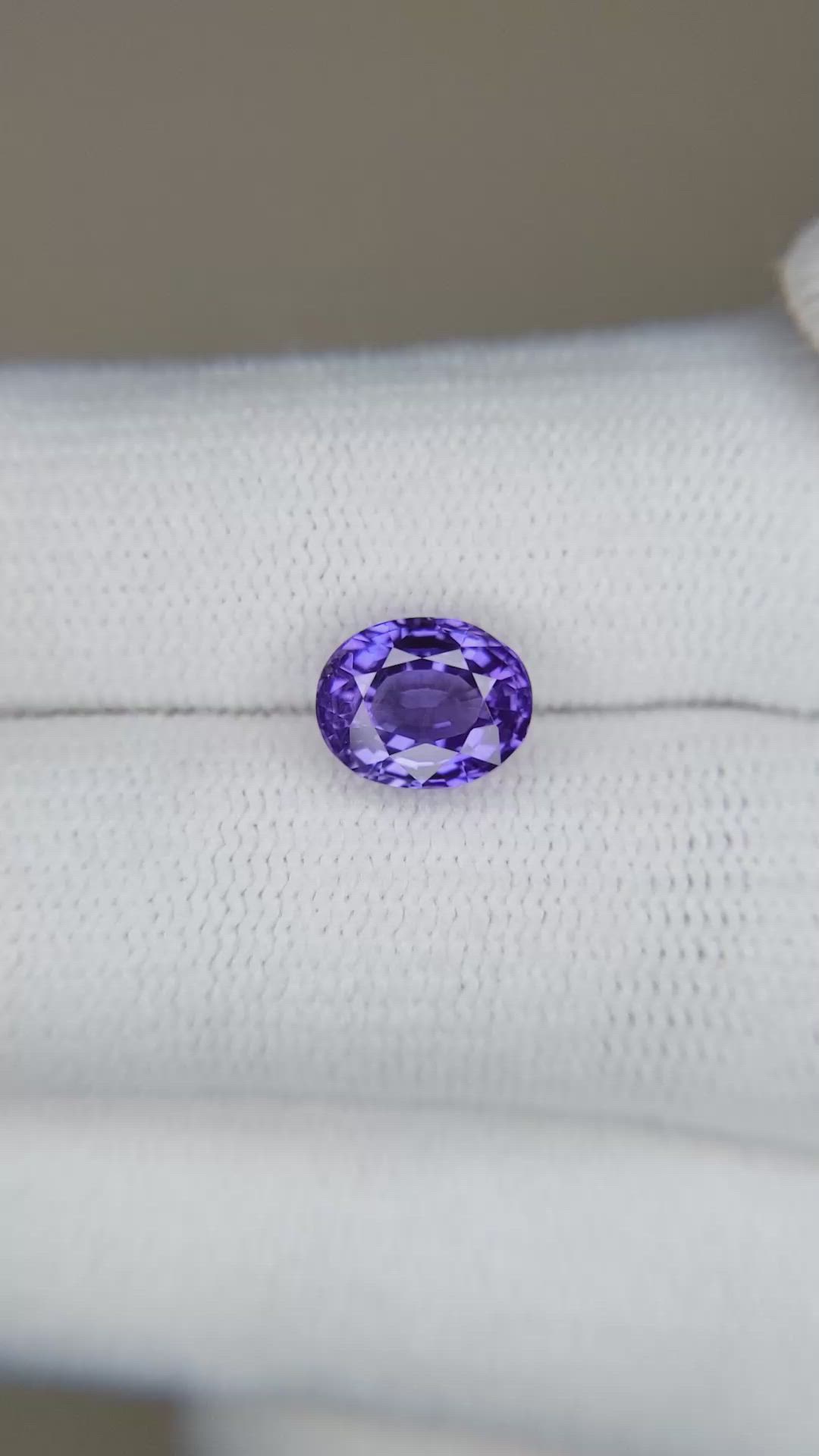 2.19 Ct. Purple Sapphire from Ceylon (Sri Lanka) Size Video