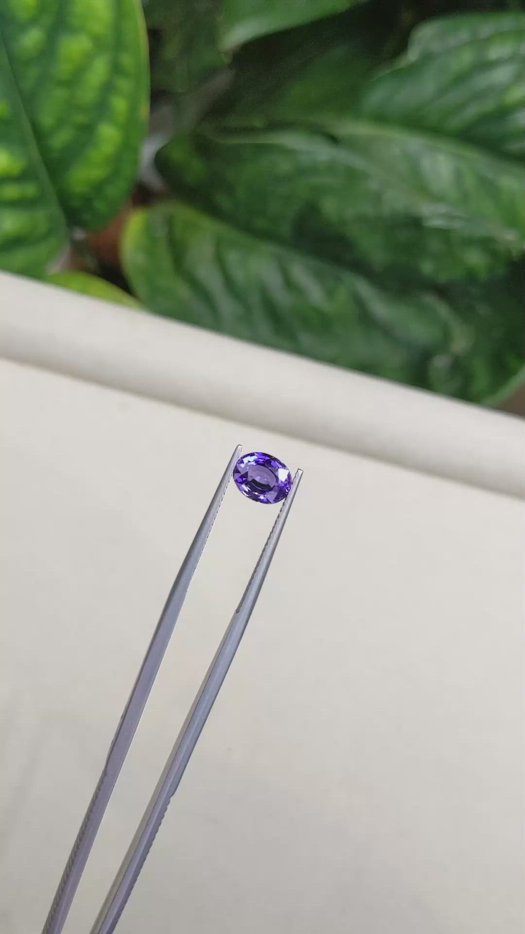 2.19 Ct. Purple Sapphire from Ceylon (Sri Lanka) Size Video